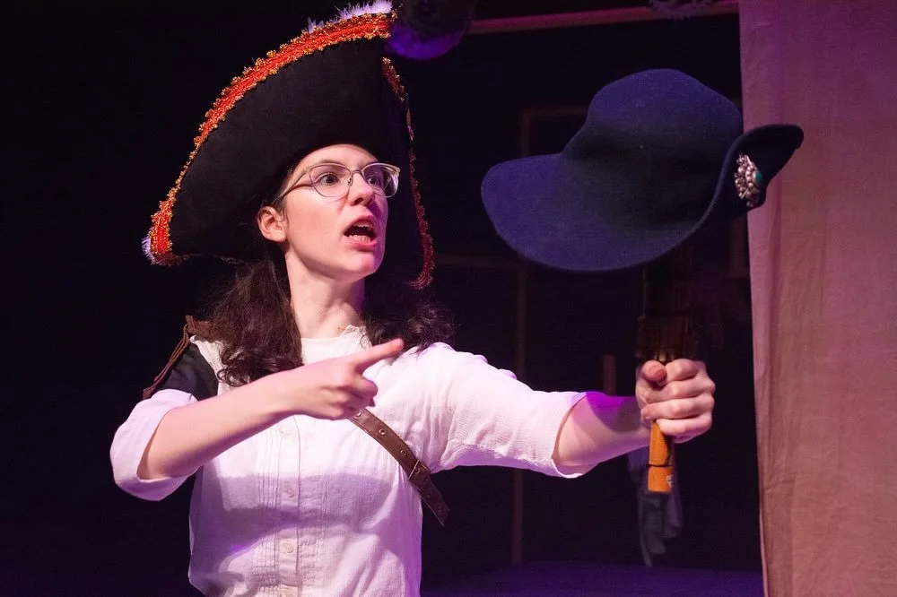 five actresses performing two shakespeare plays in only one hour? it's more likely than you think

this steampunk/renfaire theme was so fun to play in. the organized chaos was embraced and the quick changes with hats, sashes, &amp; capes became part 