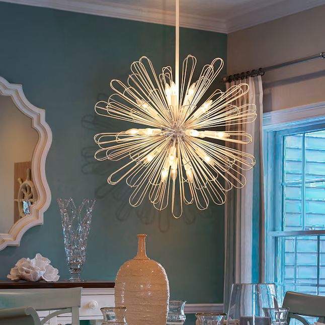 EDISLIVE Hajari 18 -Light White Glam Sputnik Large Hanging Pendant Light