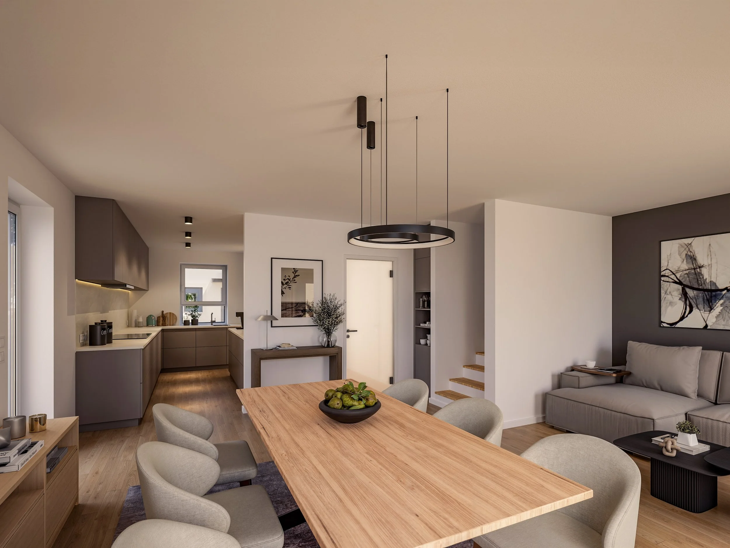 Wohnzimmer mit Essbereich