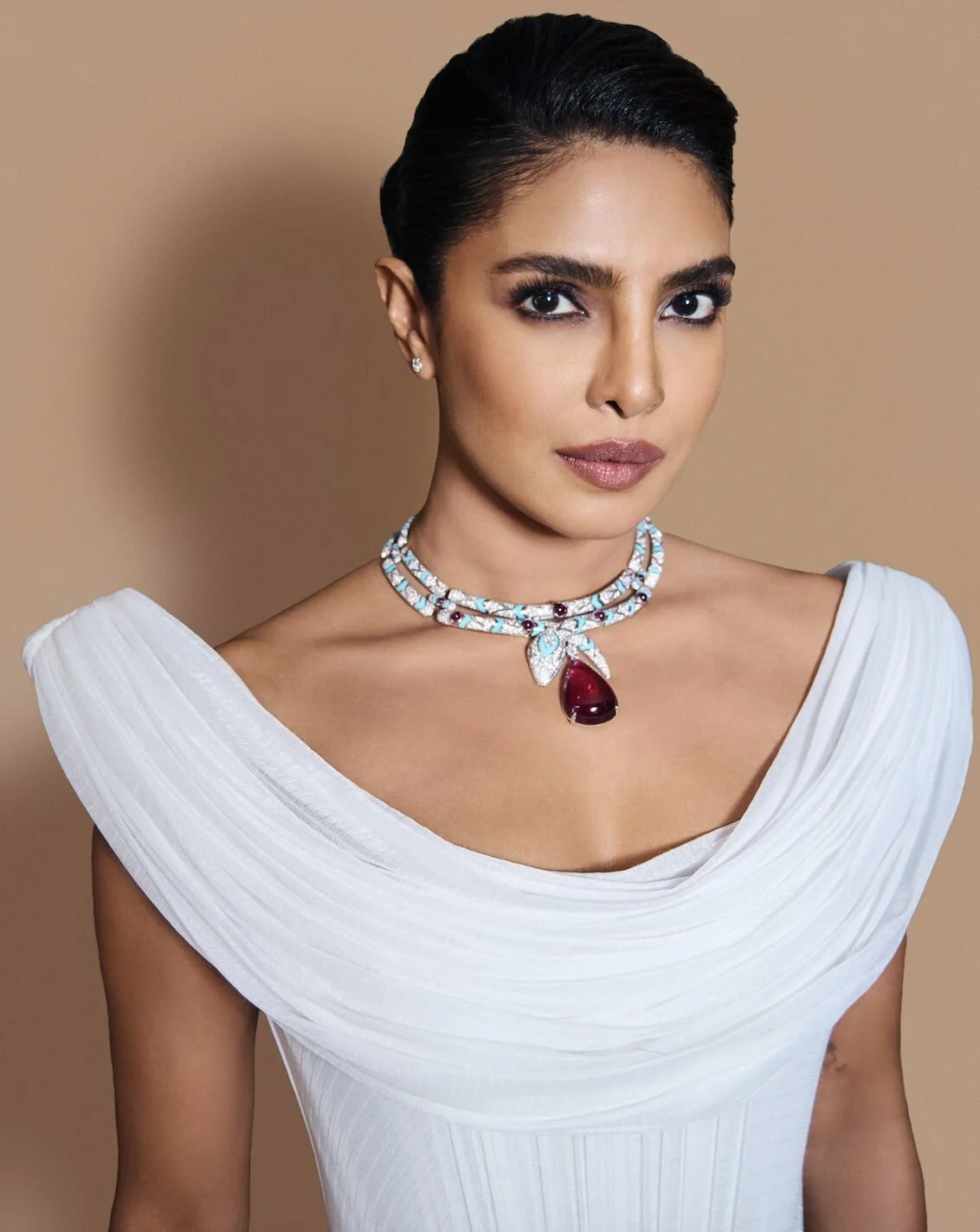 Bvlgari Serpenti Maharani Secret Necklace | Diamonds, Turquoise, and a 109-Carat Rubellite