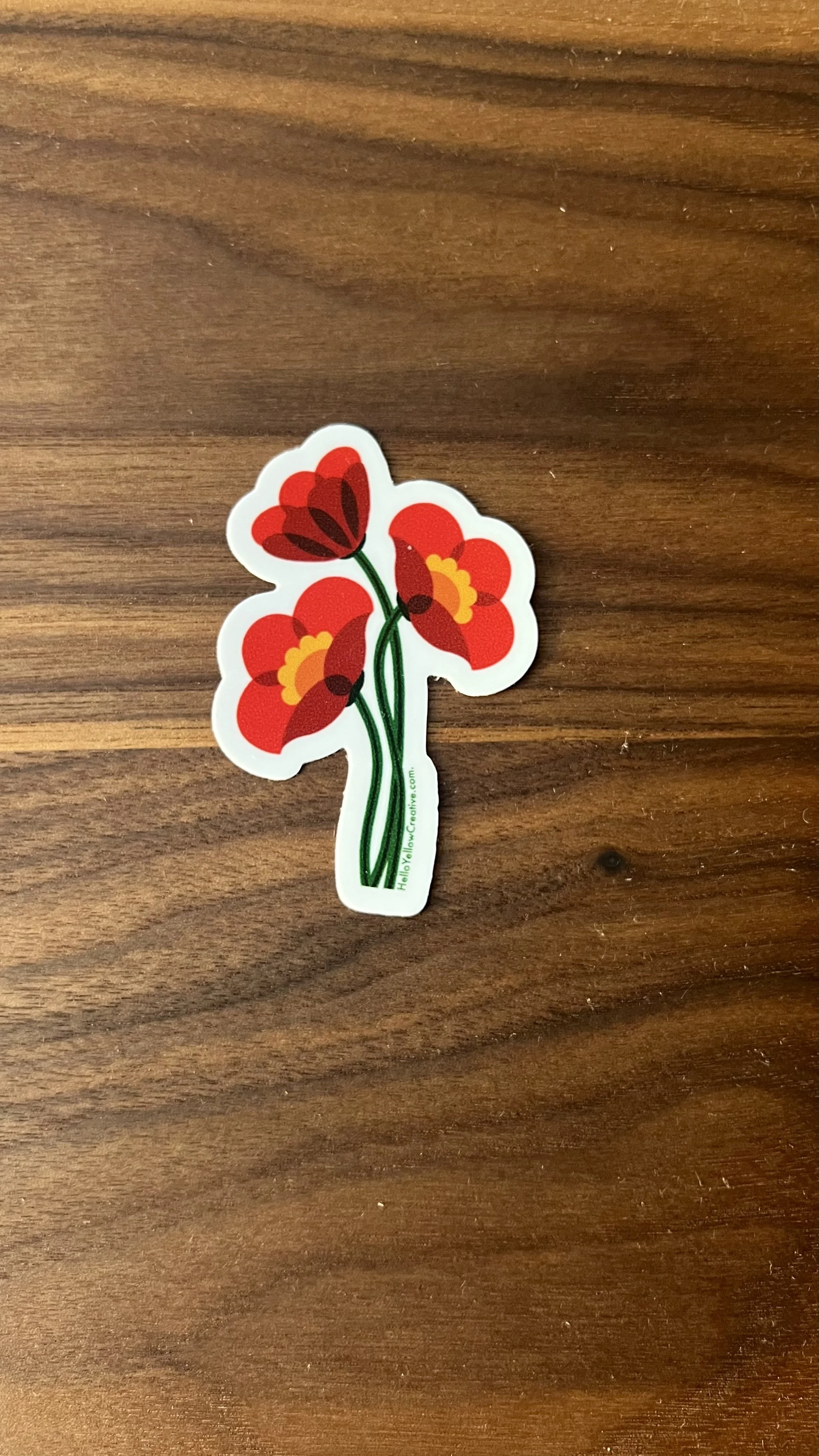 Red Poppy Sticker 2.5"