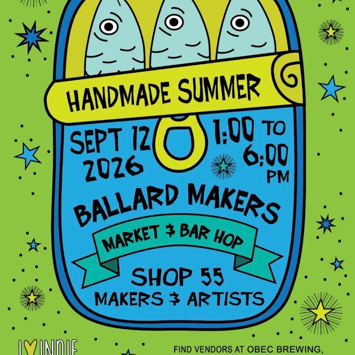 you&rsquo;re in Seattle, head to Ballard this weekend. I&rsquo;m going to have a table at my very first for real official art market at @obecbrewing hosted by @ihimpopups 

Eeeeek. New items are making their debut.  Scroll to the end to see a special