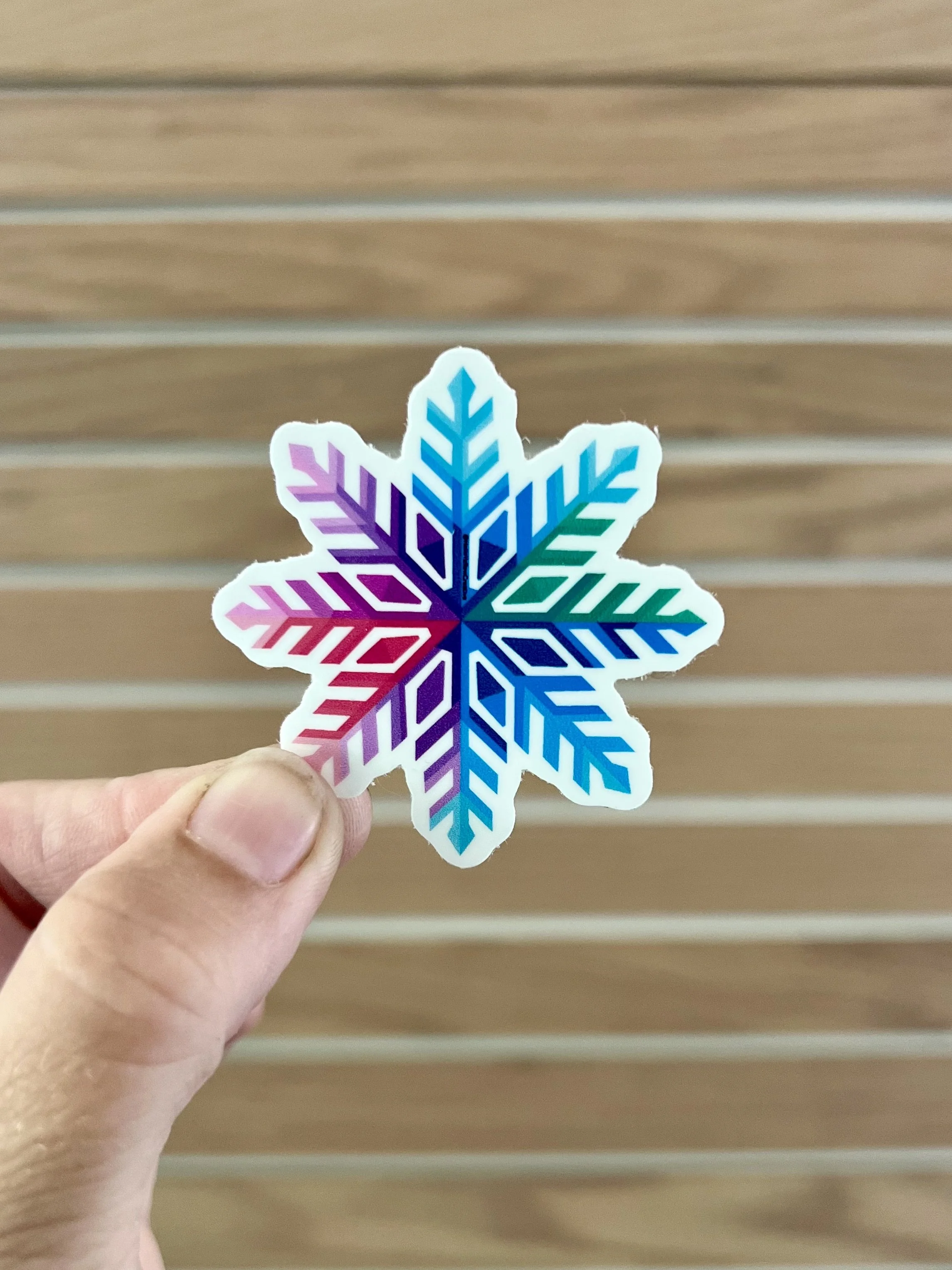 Snowflake Vinyl Sticker 2"