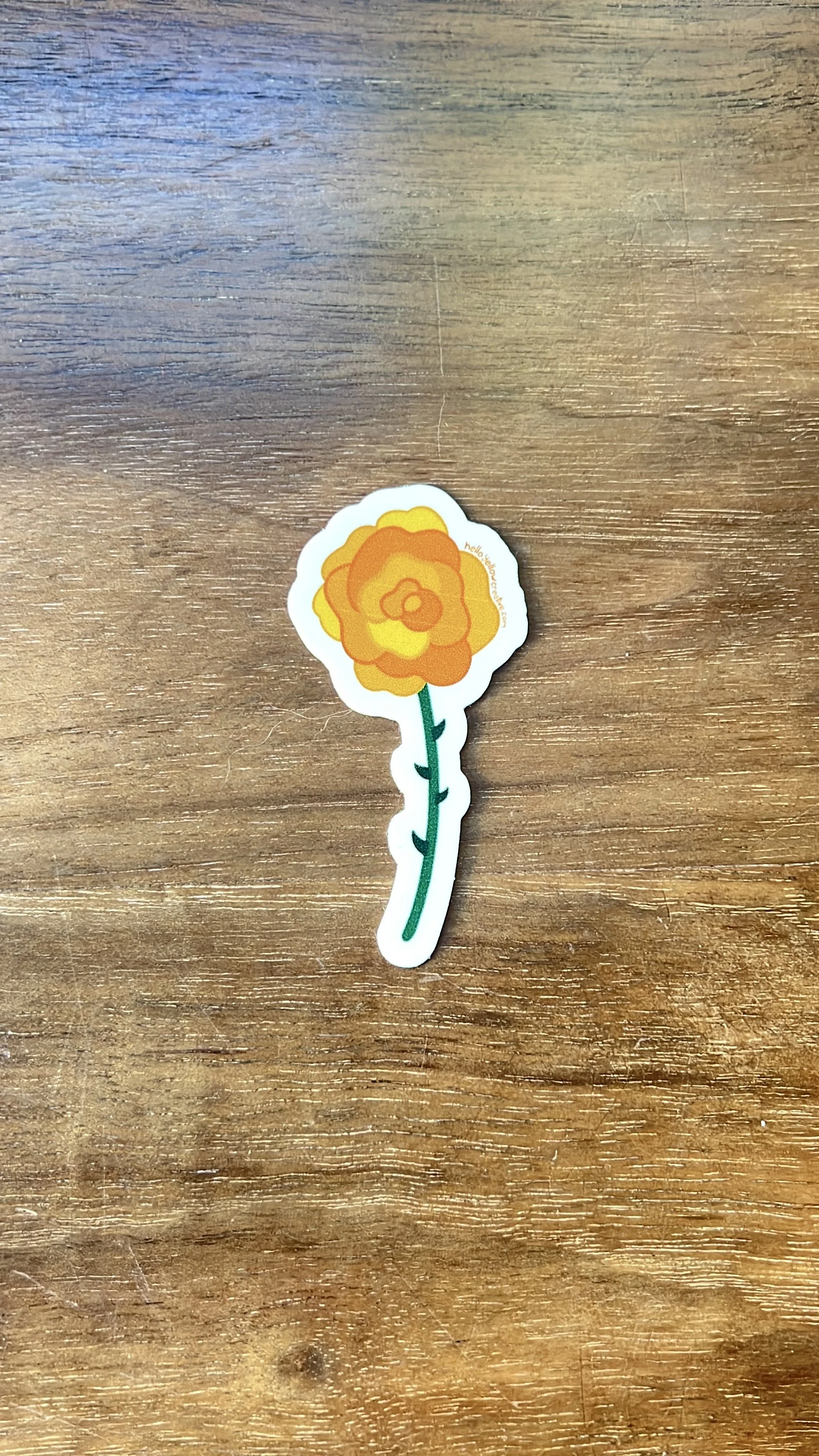 Julia the Yellow Rose Sticker 2.5"