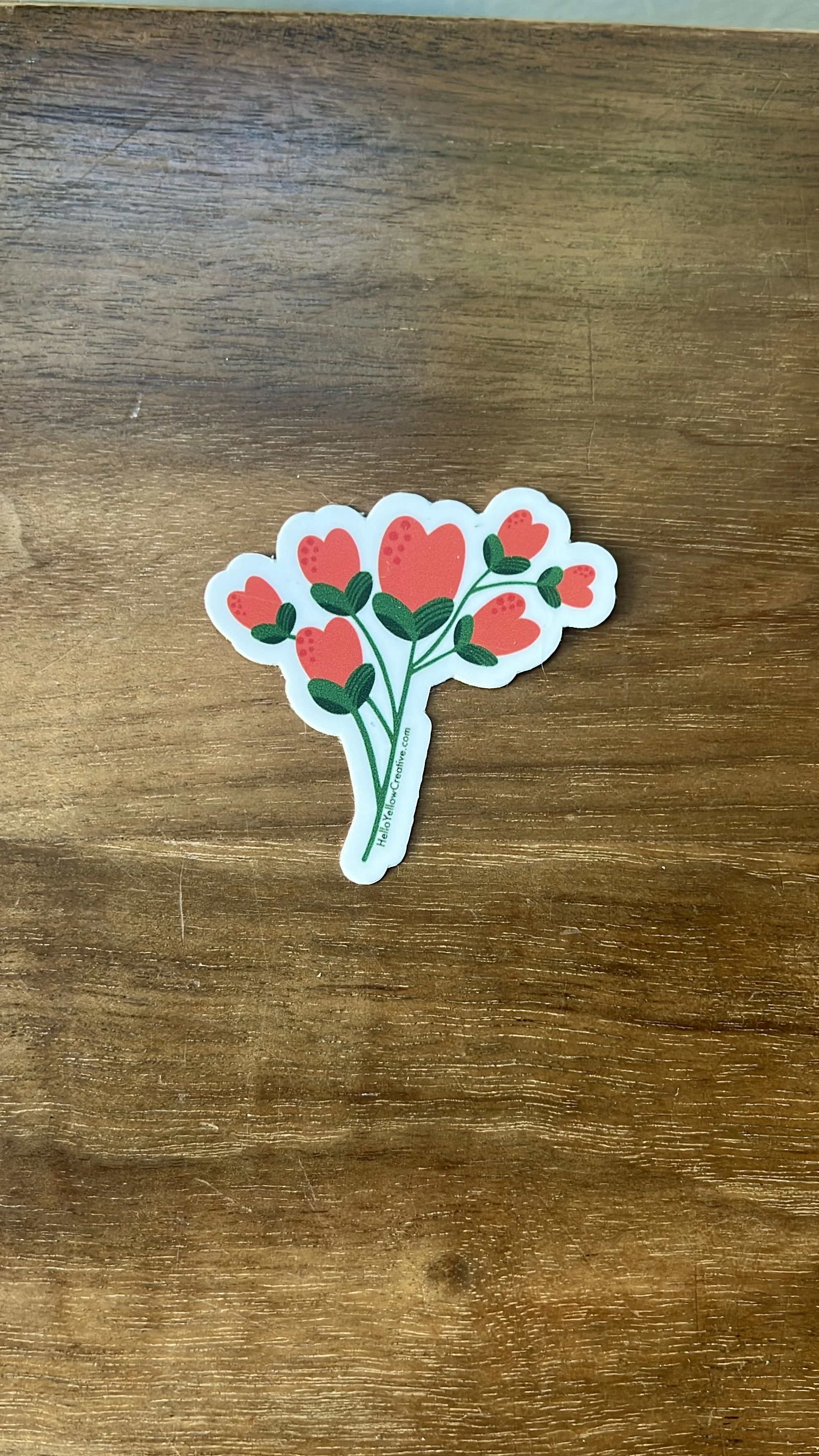 Heart Flower Sticker 2.5"