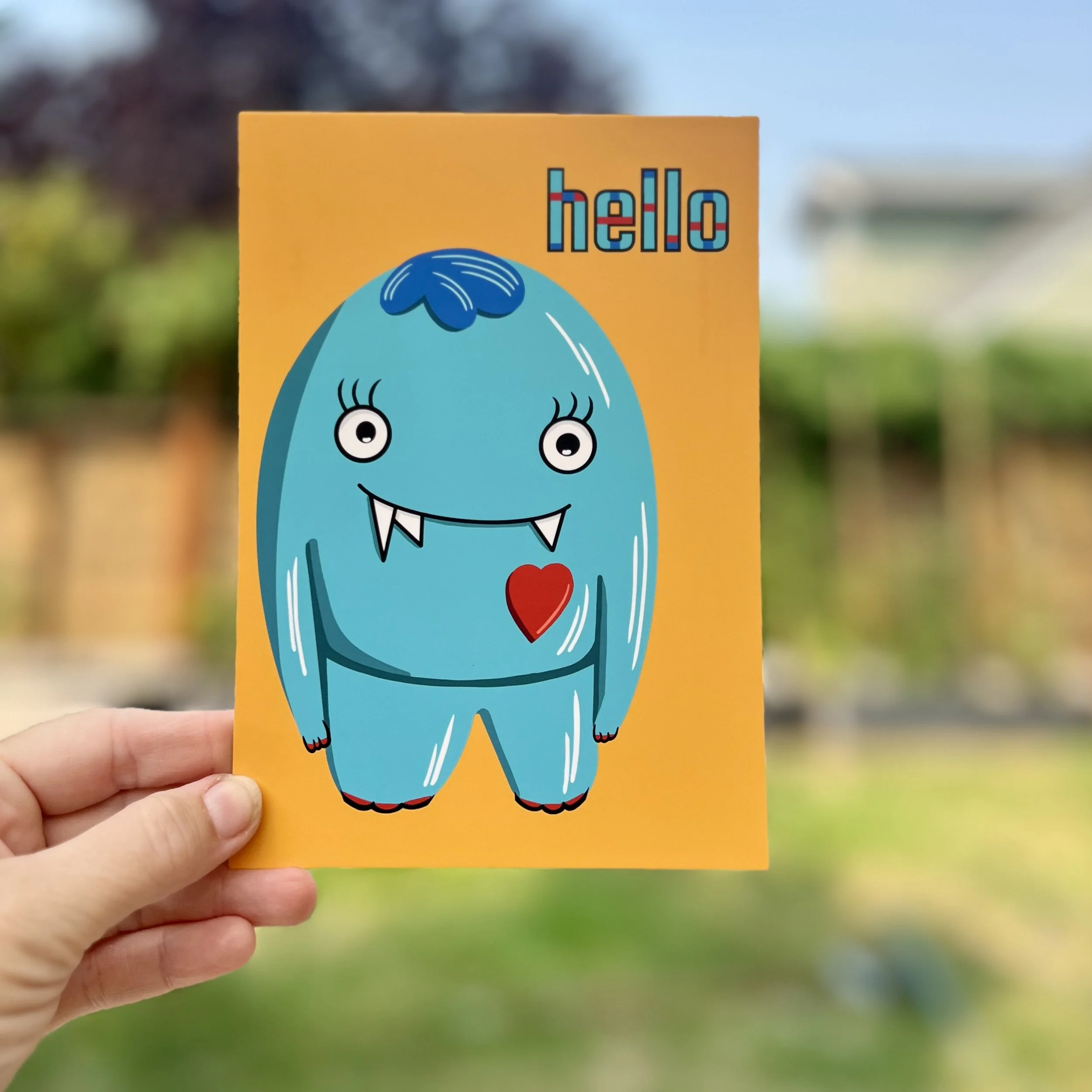 Rita The Blue Beastie 5"x7" Print / Postcard