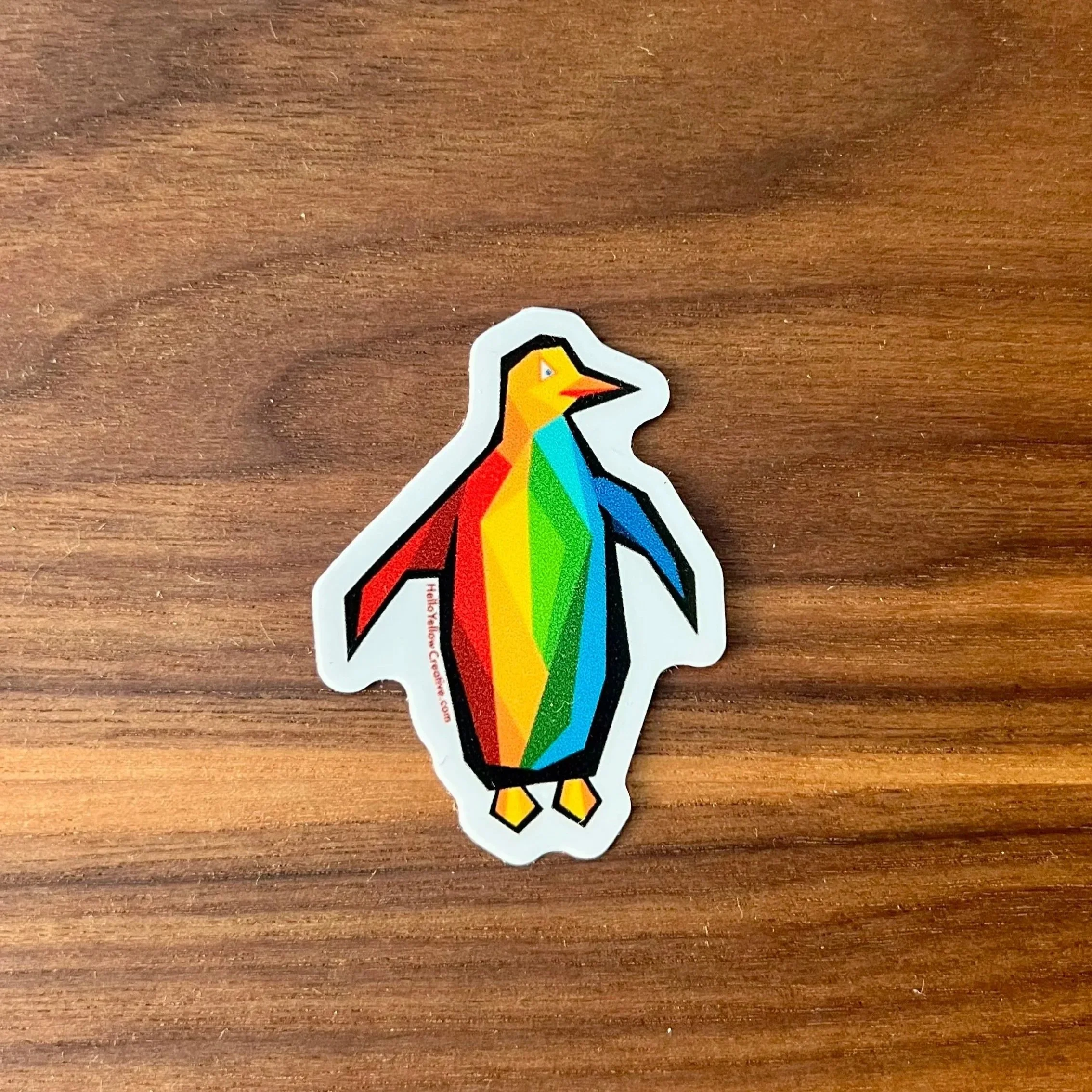 Rainbow Penguin Sticker 2"