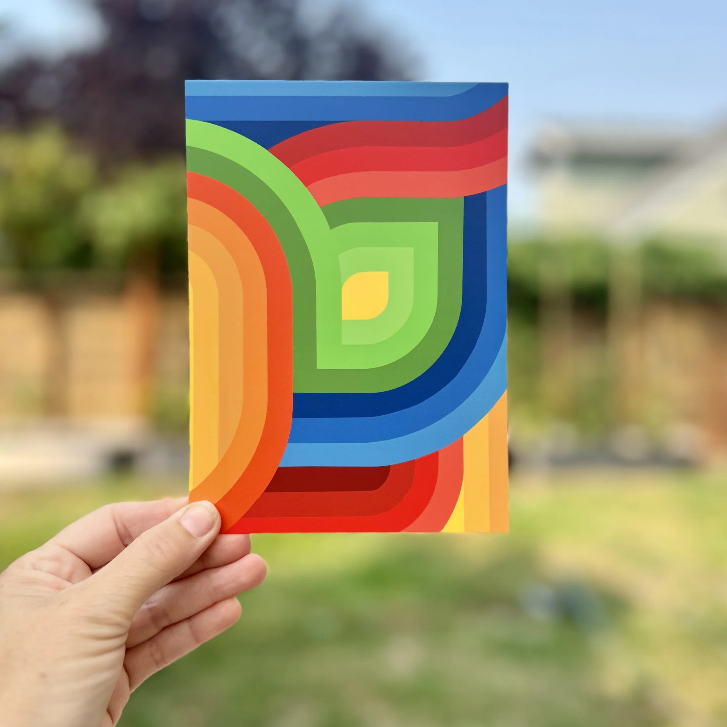 Geometric Eye Owl 5"x7" Print / Postcard