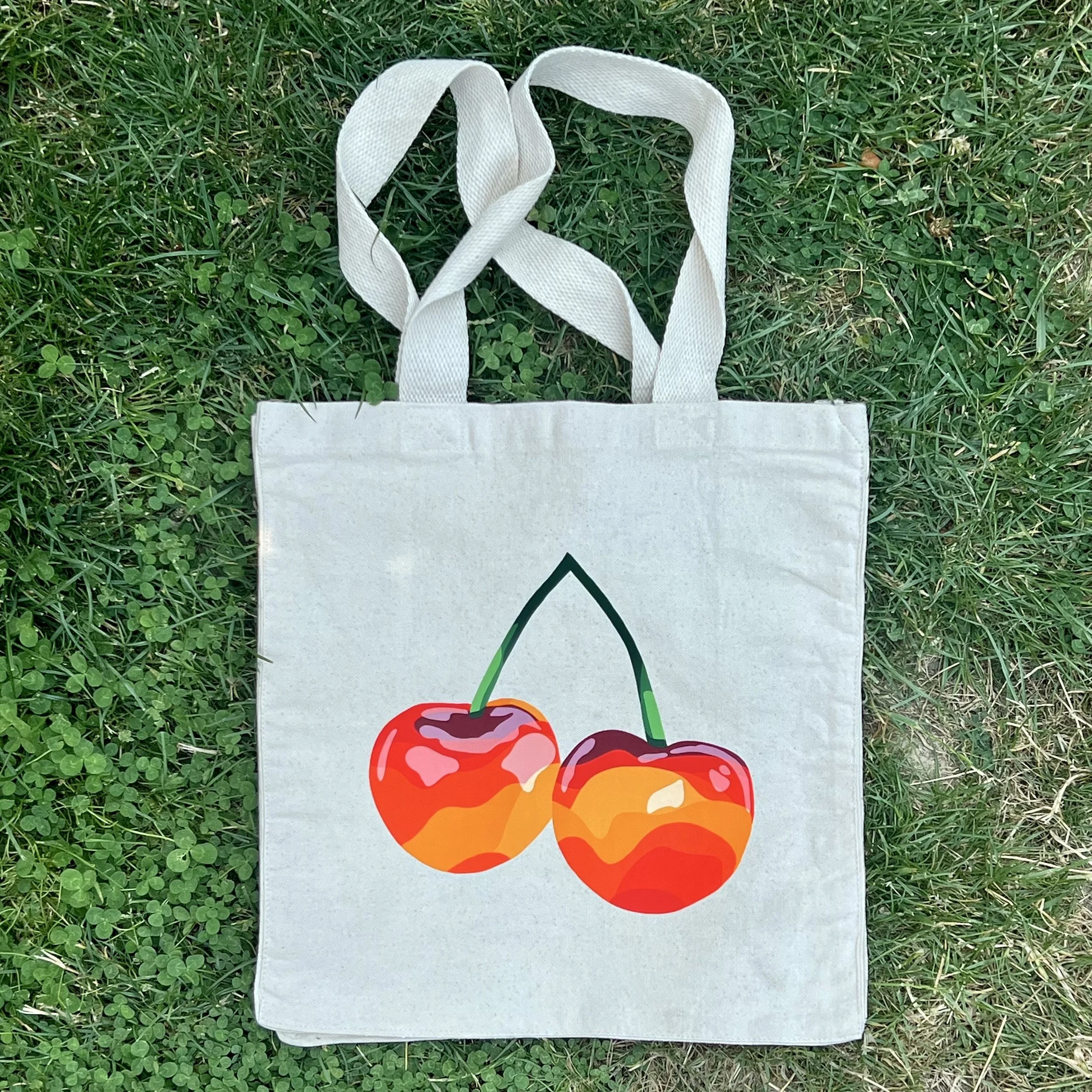 Rainier Cherry Canvas Shopper Tote Bag