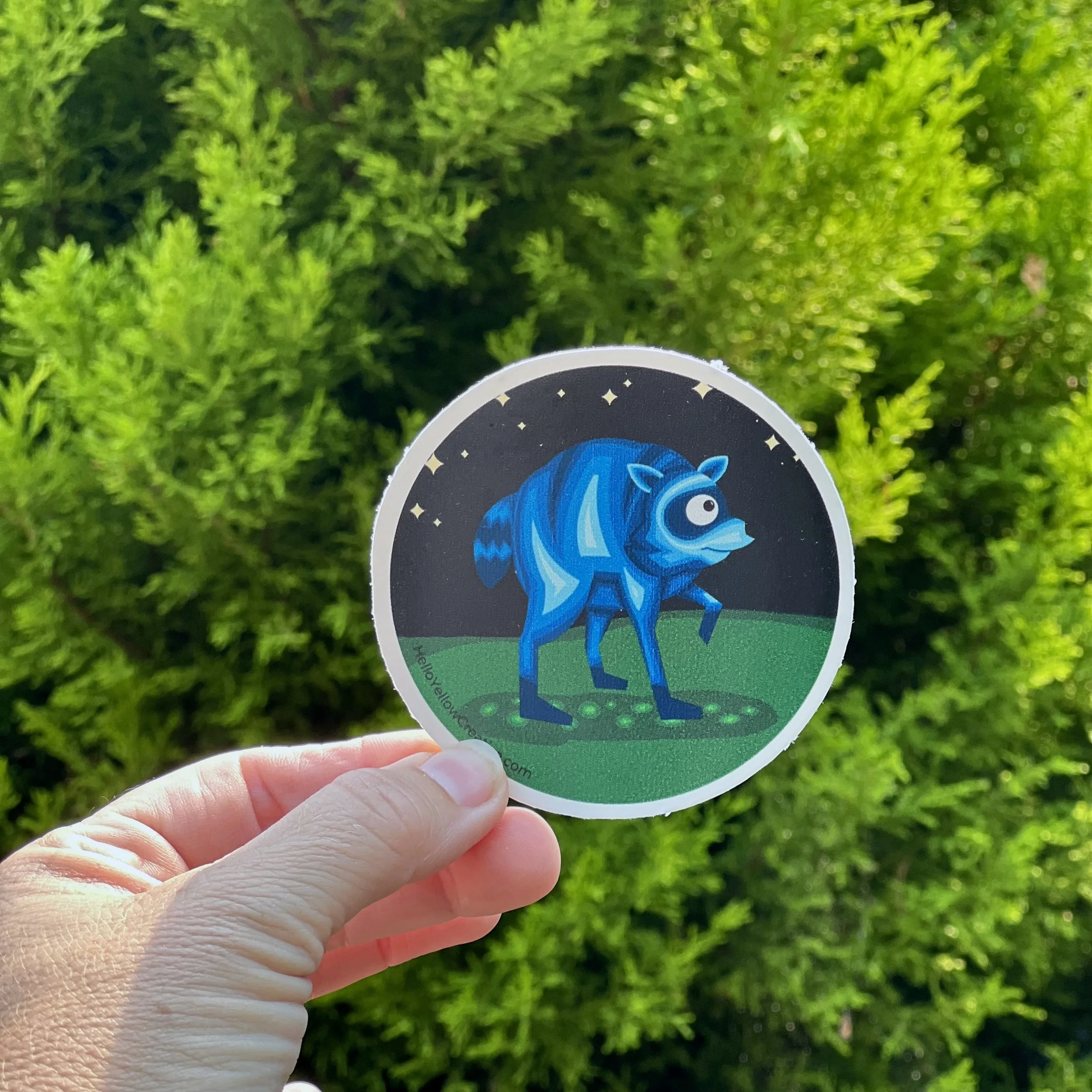 Jimothy At Night Circle Sticker 3"