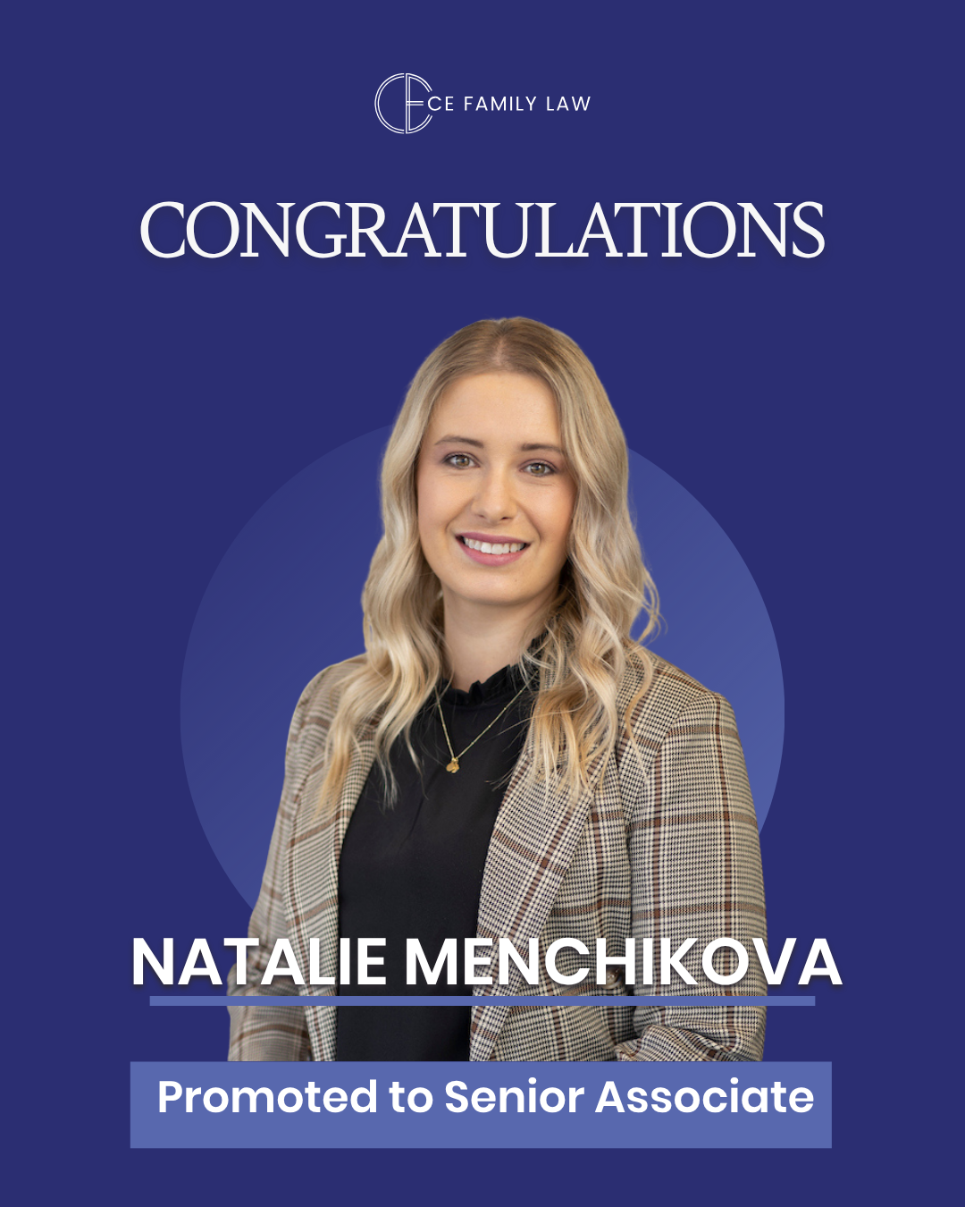 Natalie Menchikova promoted to Senior Associate