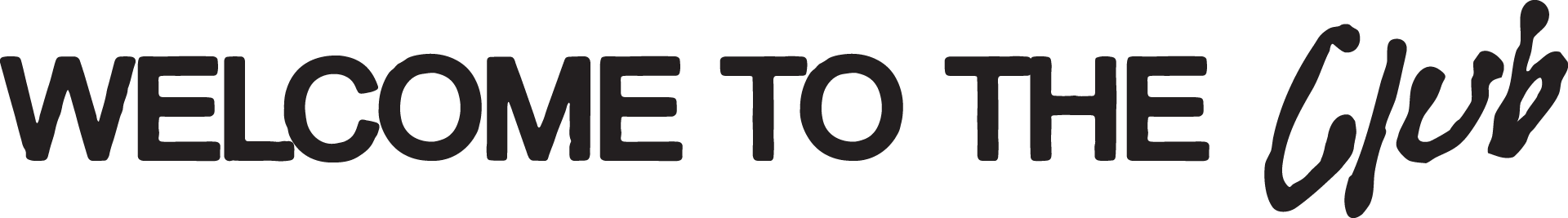 Black text that read as "WELCOME TO THE CLUB". Reality Club welcomes their website visitor.