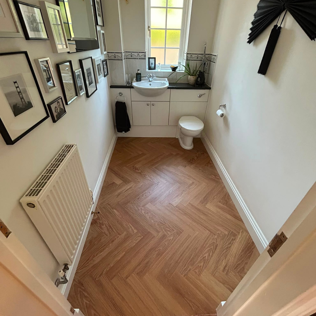 A Bathroom Transformation with Karndean Herringbone LVT