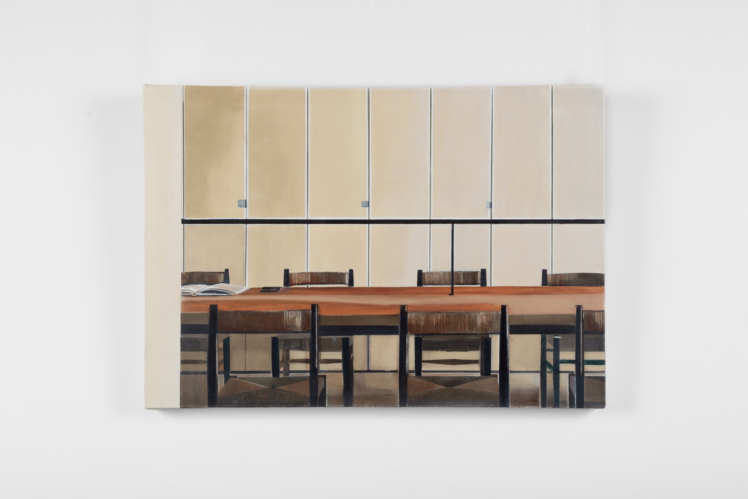 Richard Baker, Reading Room, 2026, oil on canvas, 41.5 x 59 cm