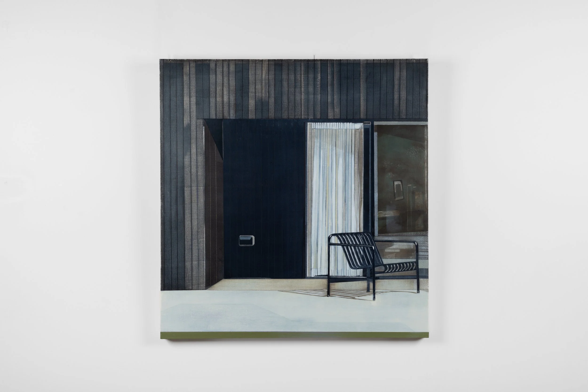 Richard Baker, Black Chair, 2026, oil on canvas, 75 x 72 cm