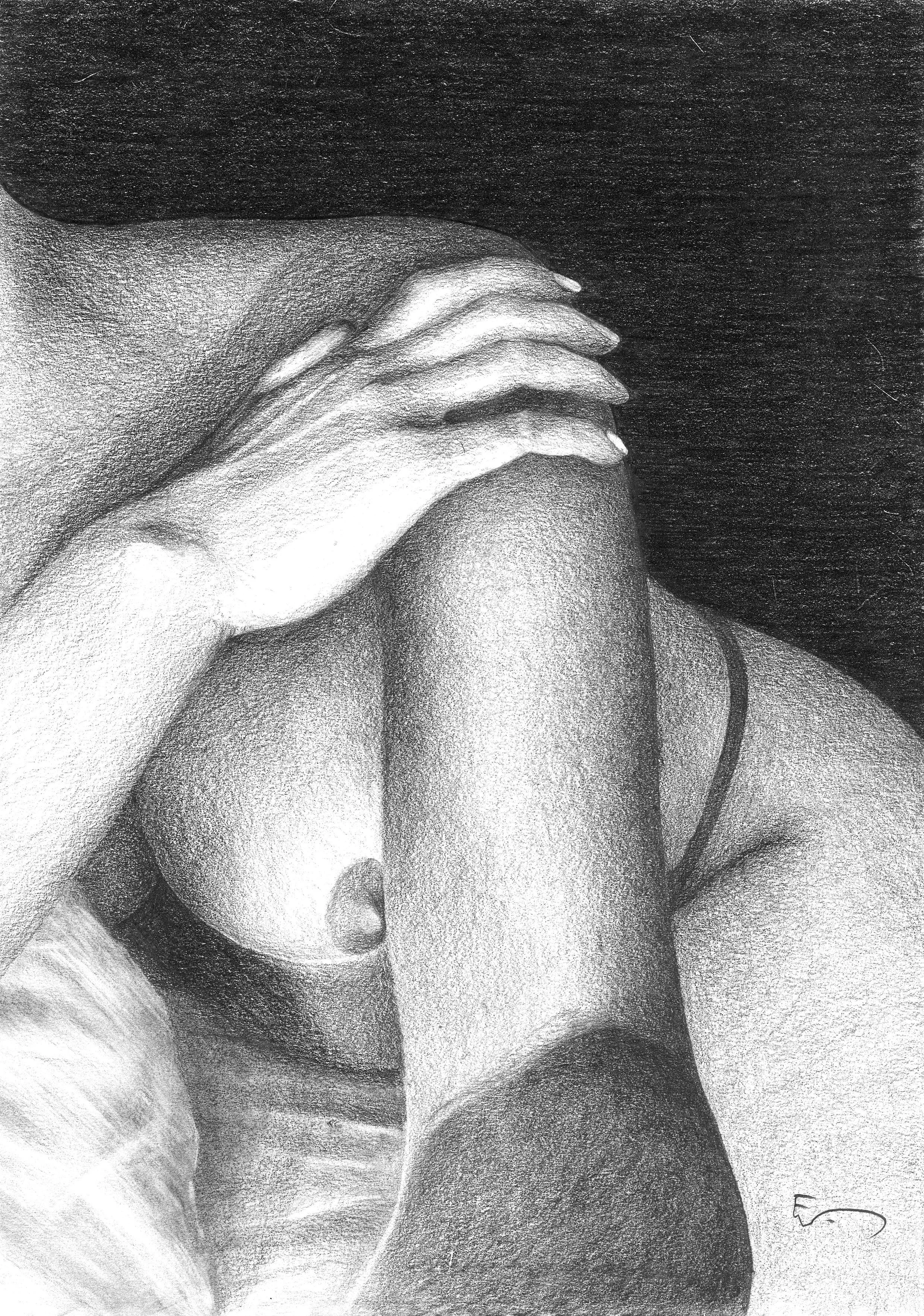 'Show Everything; Reveal Nothing' | 2022 | Pencil on Paper | 29.7 x 21cm | Exhibited at Various Amsterdam Galleries 2022-24 | In Private Collection