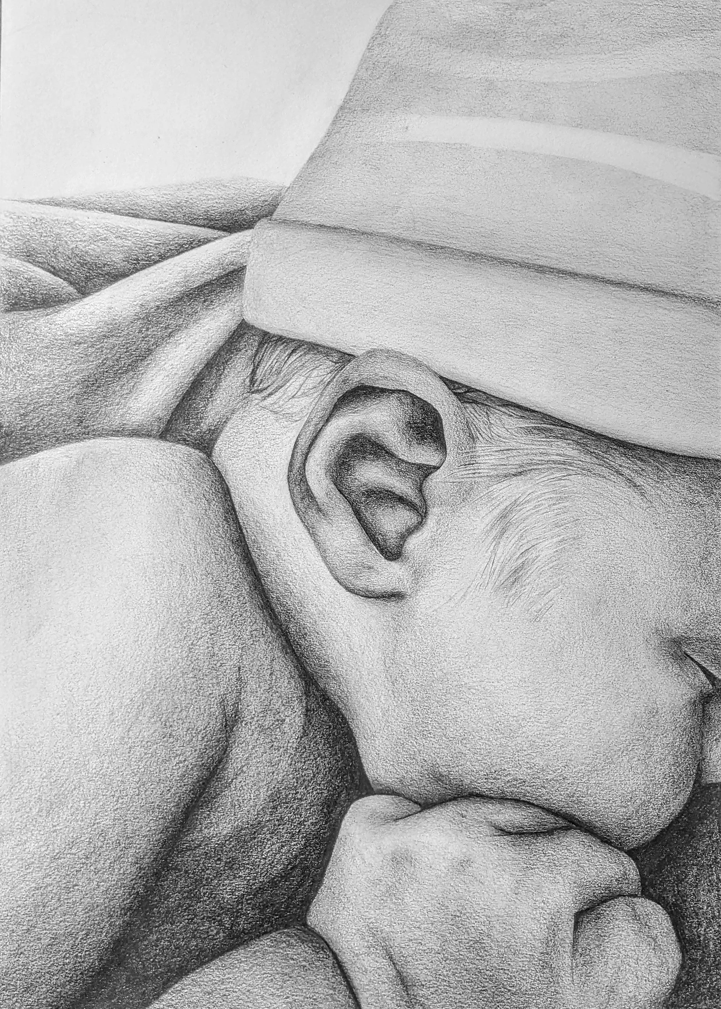 'Ruadhán' | 2024 | Pencil on Paper | 29.7 x 21cm | 
Exhibited at Bario in 2024 | SOLD