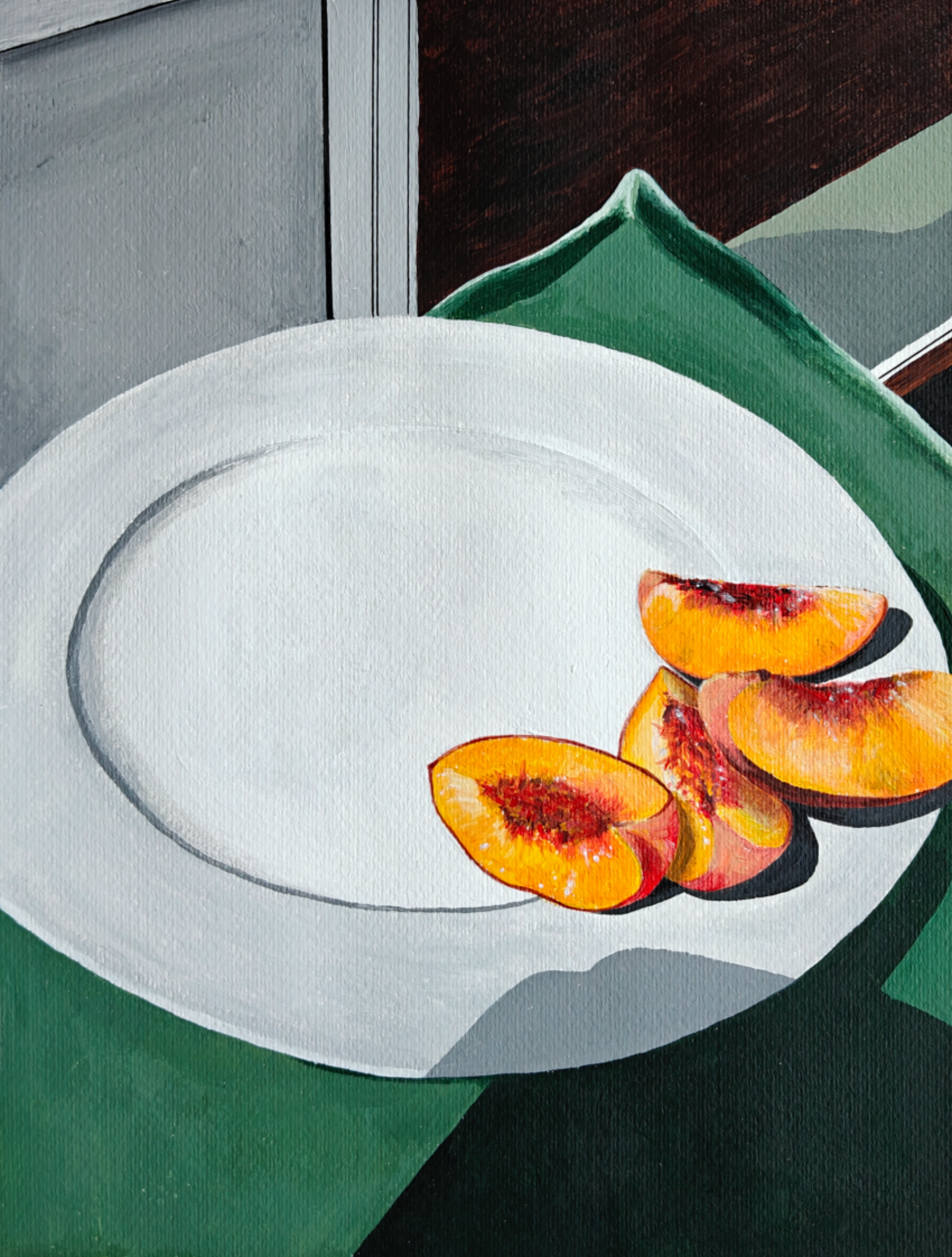 'Peaches on the Balcony' | SOLD | 2026 | Acrylic | 40 x 30cm