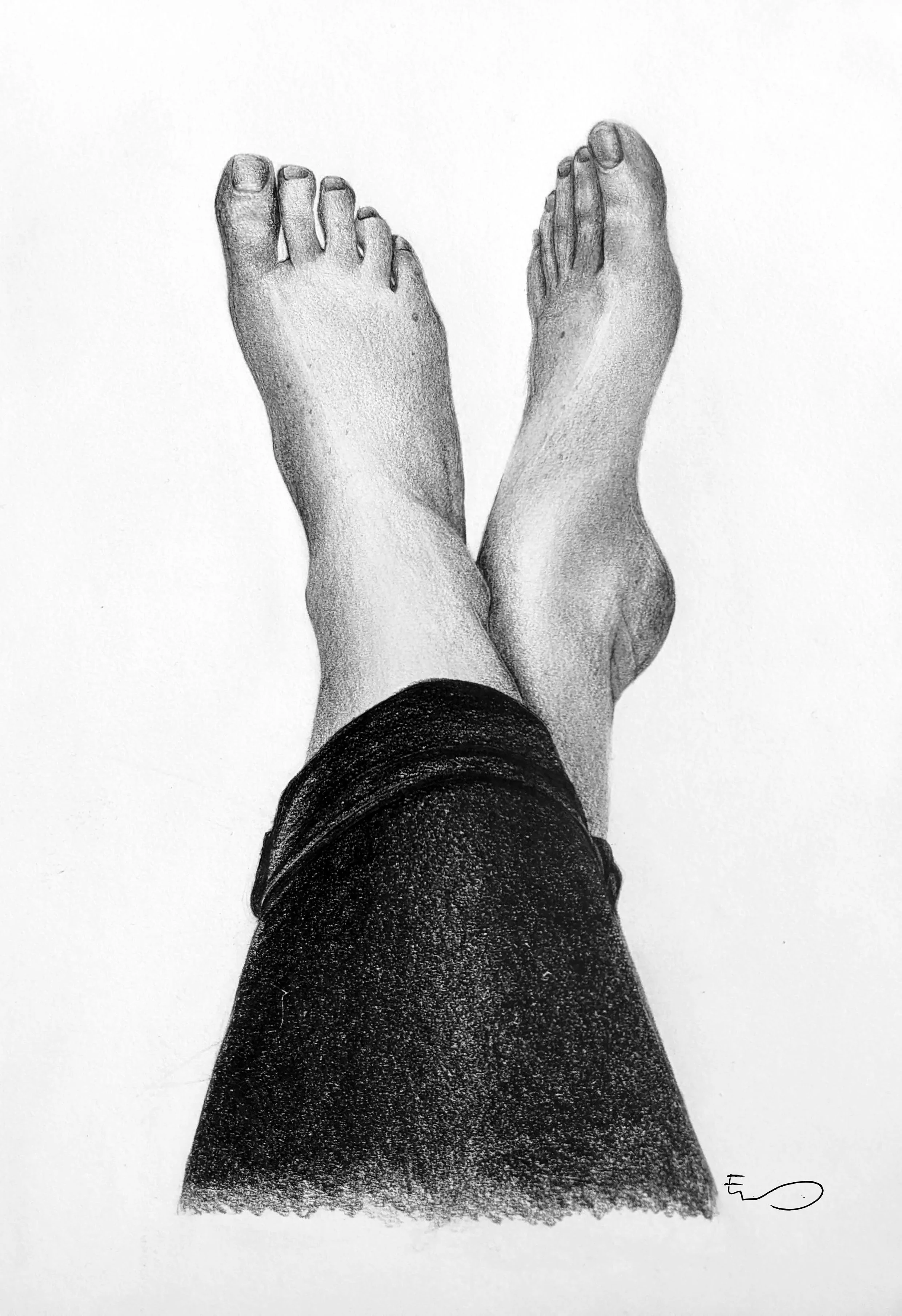 'Trotters' | 2022 | Pencil on Paper | 29.7 x 21cm | Available for Purchase