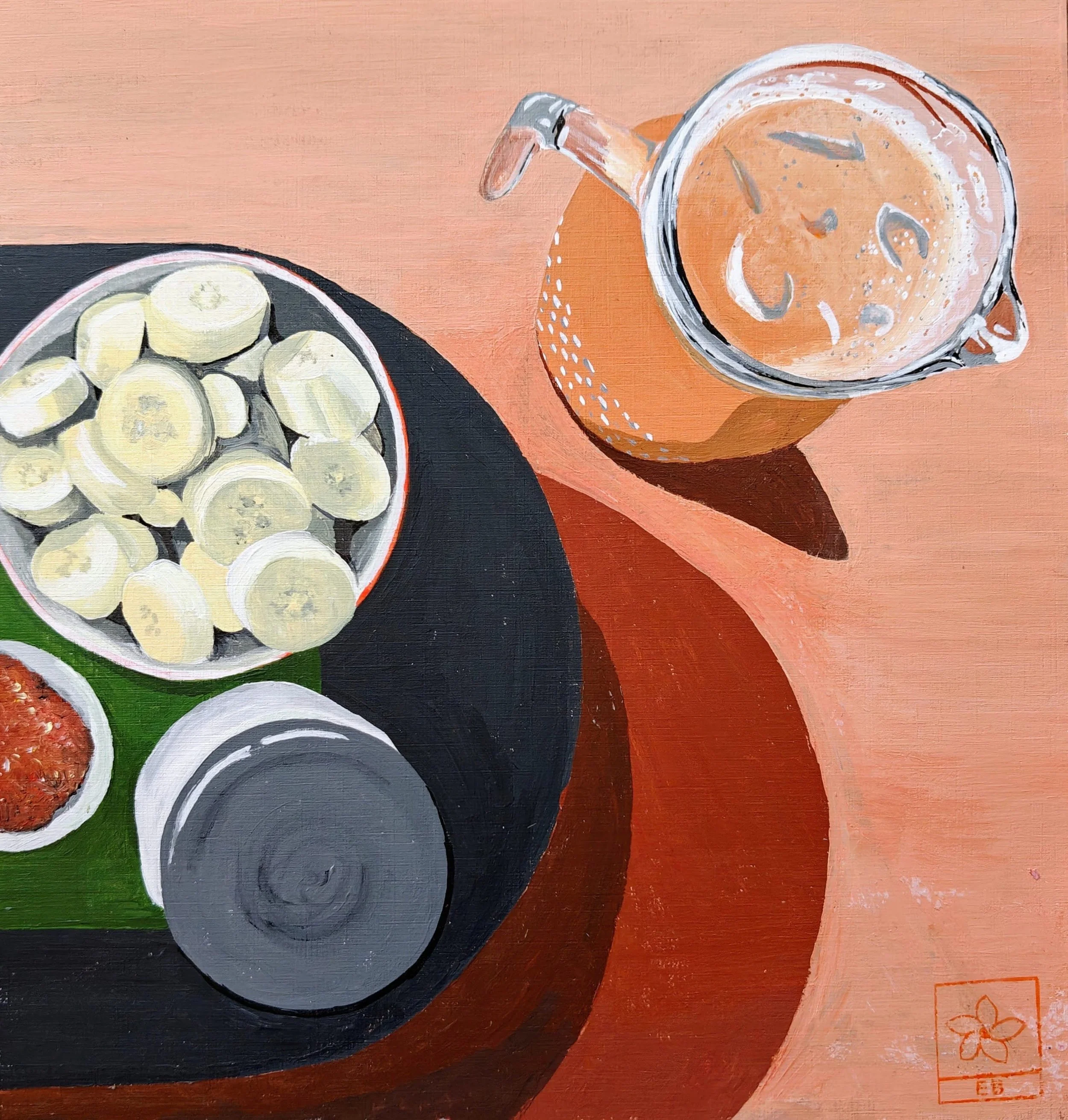 'Not too Sweet' | Work created during artist residency in Thailand | 2025 | Acrylic | 26 x 26cm