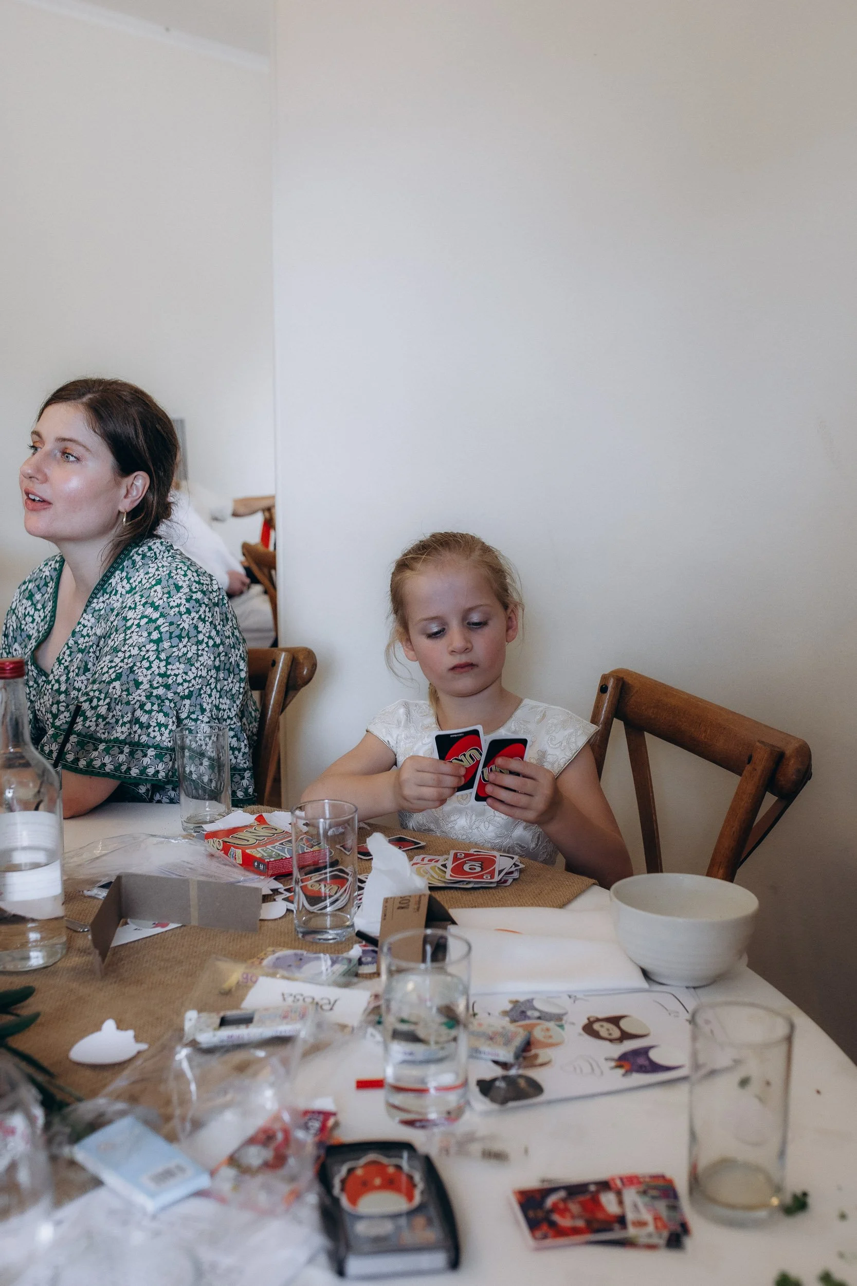 Candid wedding reception moment at Pembroke Lodge