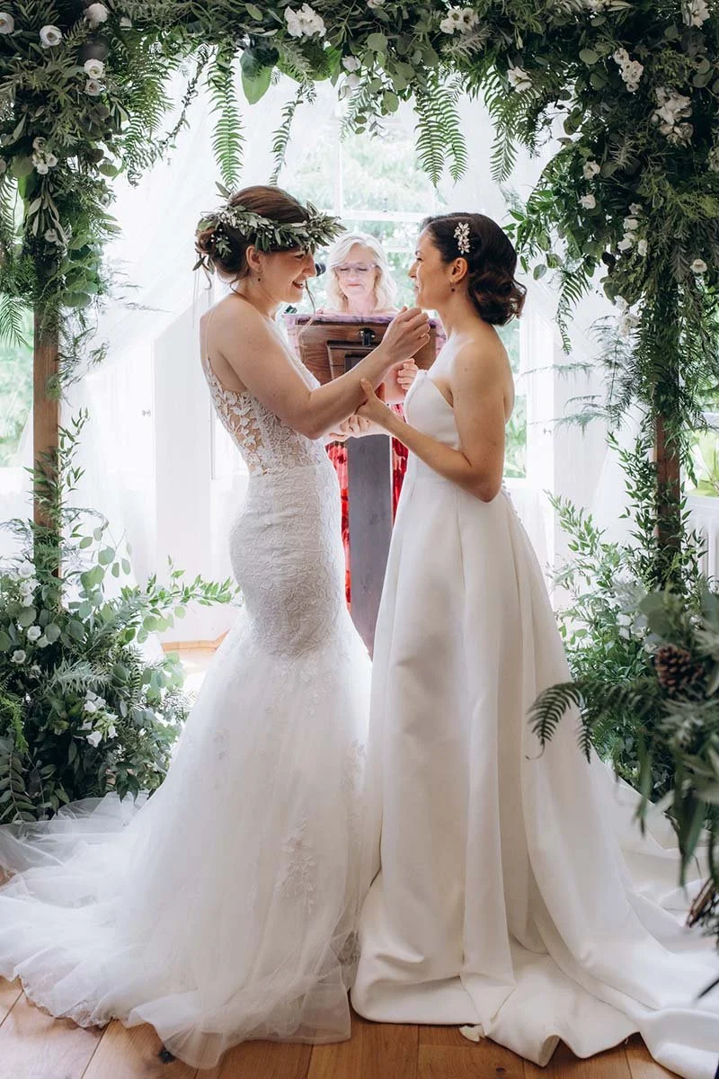 Same-sex wedding ceremony at Pembroke Lodge Richmond