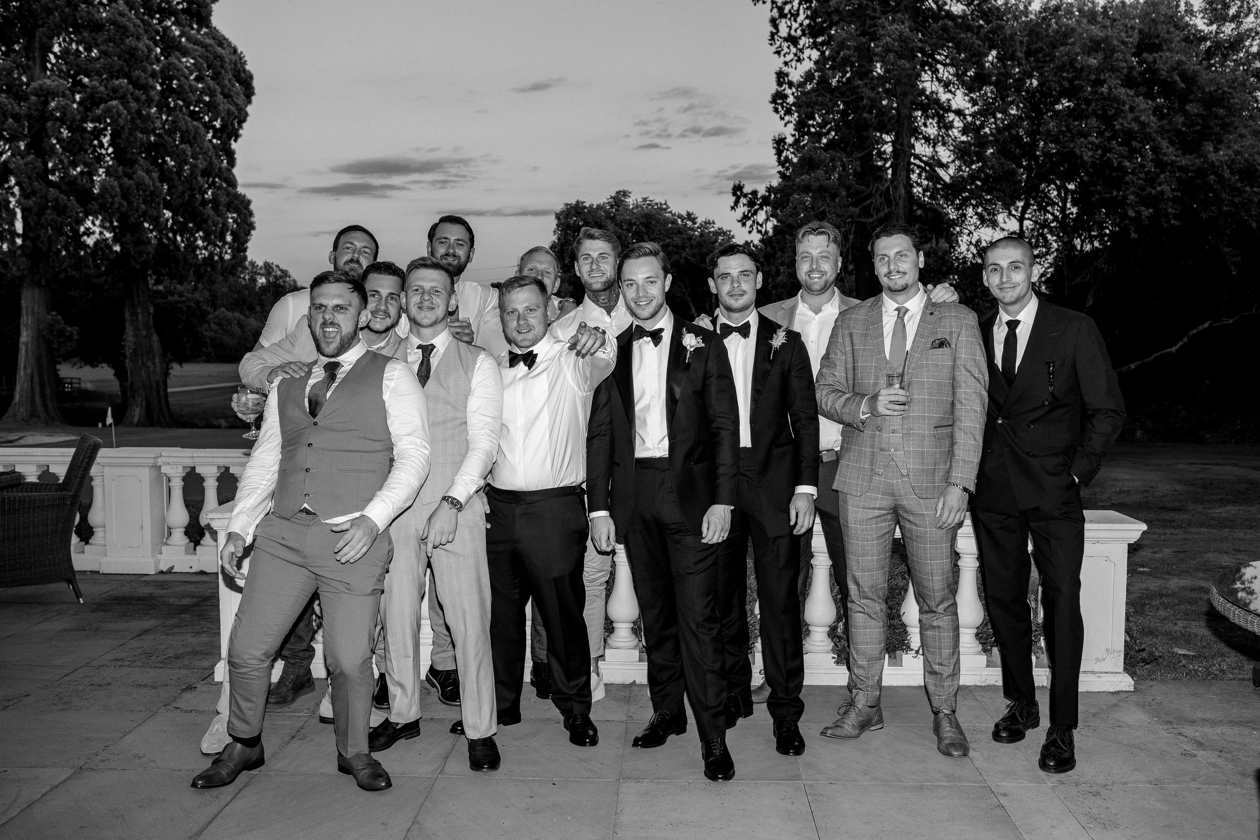 Editorial wedding party photography style by Lusy Klintsova for luxury London weddings.