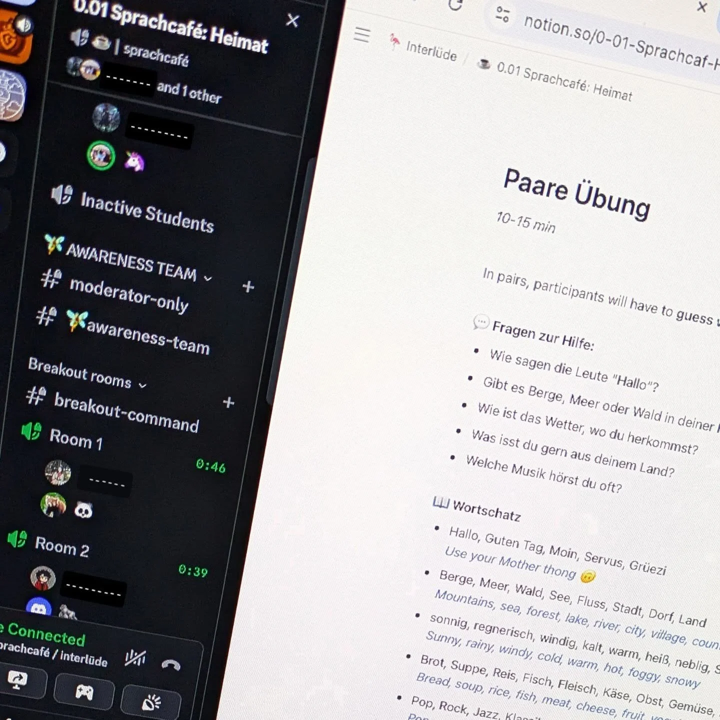 Yesterday, while you were doomscrolling, we were practicing German on Discord. Gladly, we were all doing it from our couches. 🦥
Send a DM to join next session 💌