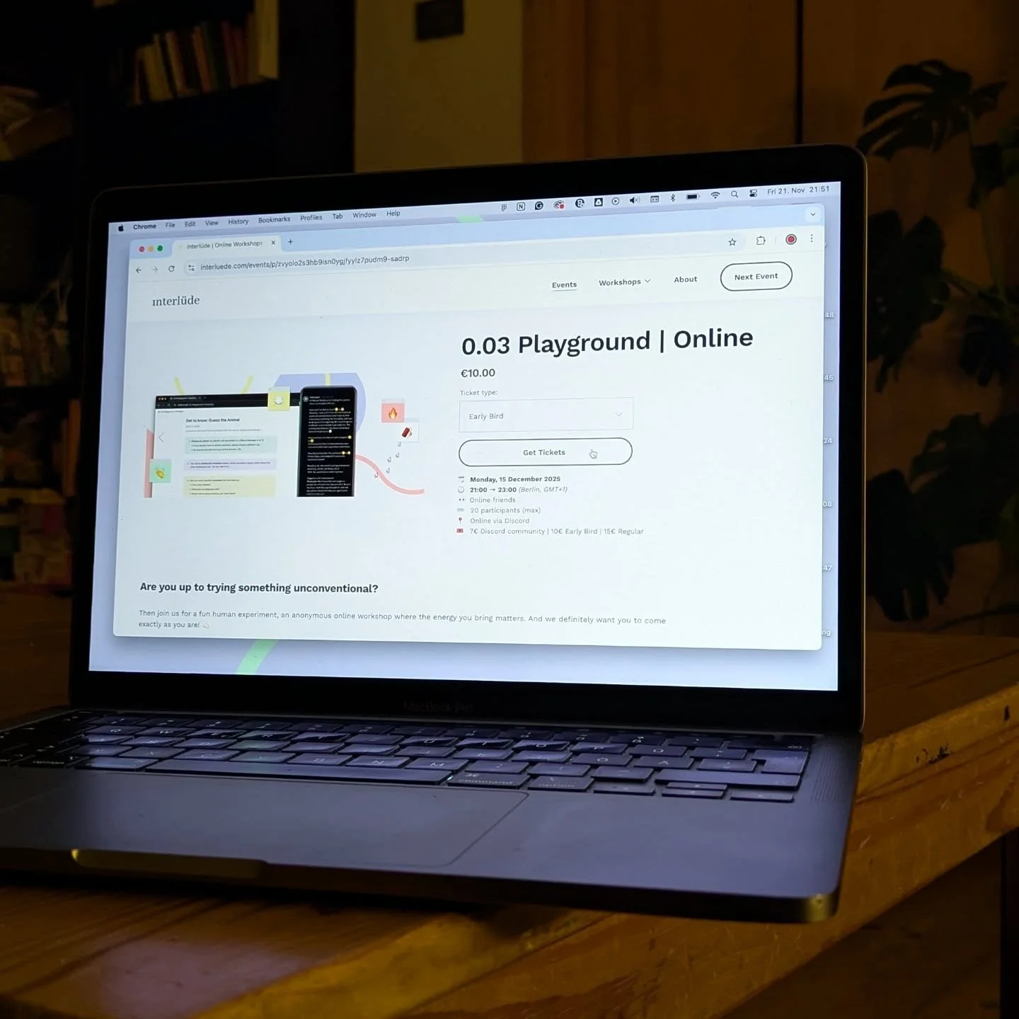 Our online store is out, now! 🎉
But remember kids, never ever release on a Friday. 🫣

#onlineexperience #relational #creative #workshops #tickets #interl&uuml;de #onlinestore #takeabreak☕️ #livingslow