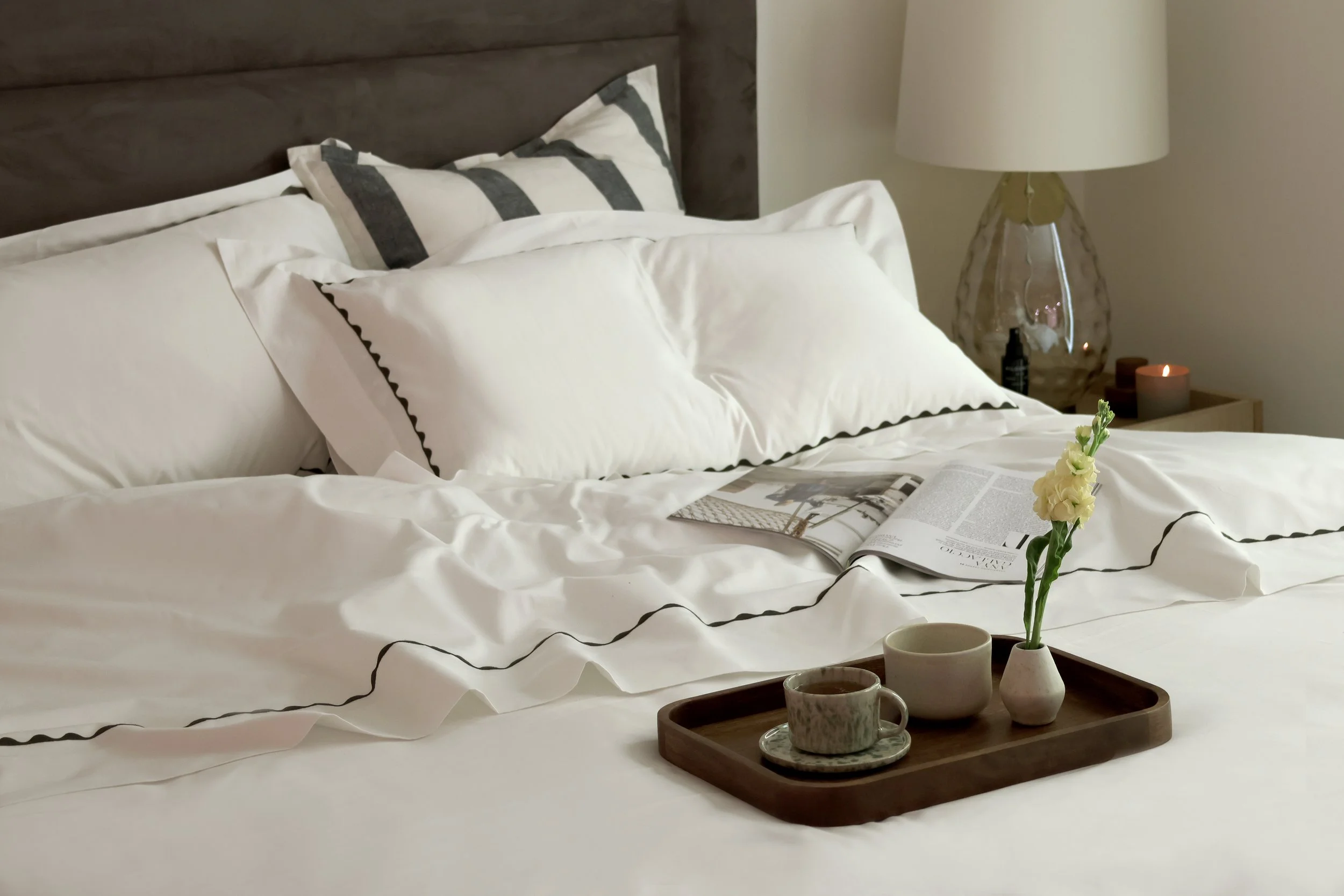 And So To Bed Reed Family Linen Waves Duvet Cover