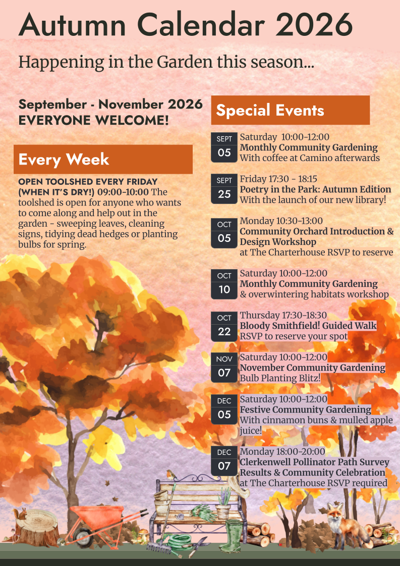 Autumn Calendar 2026 St John's Garden