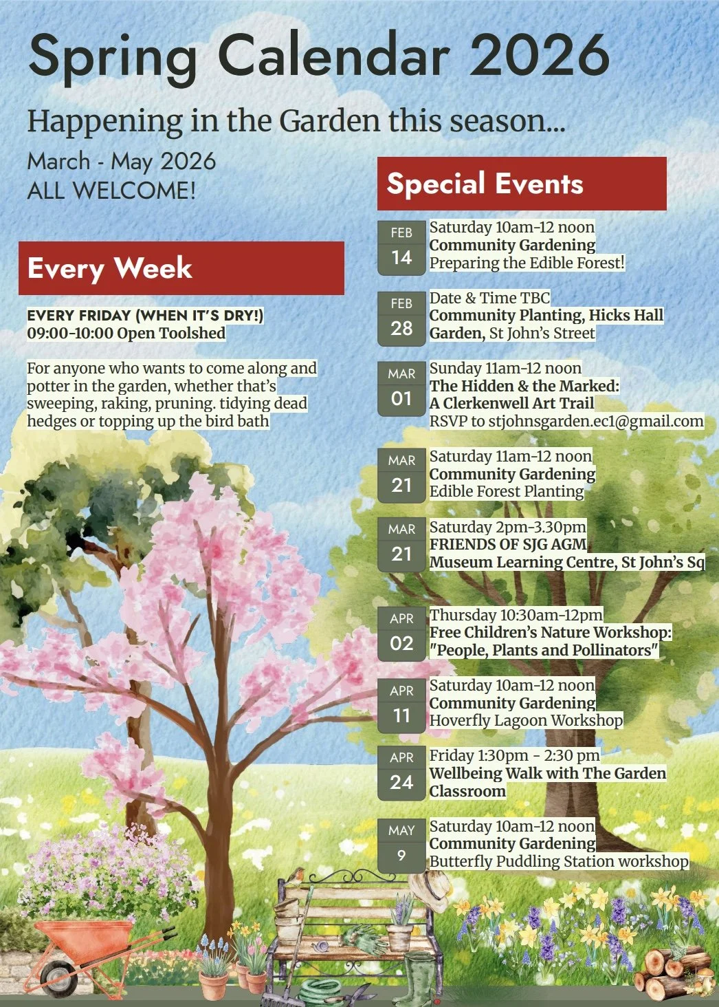 Spring Calendar 2026