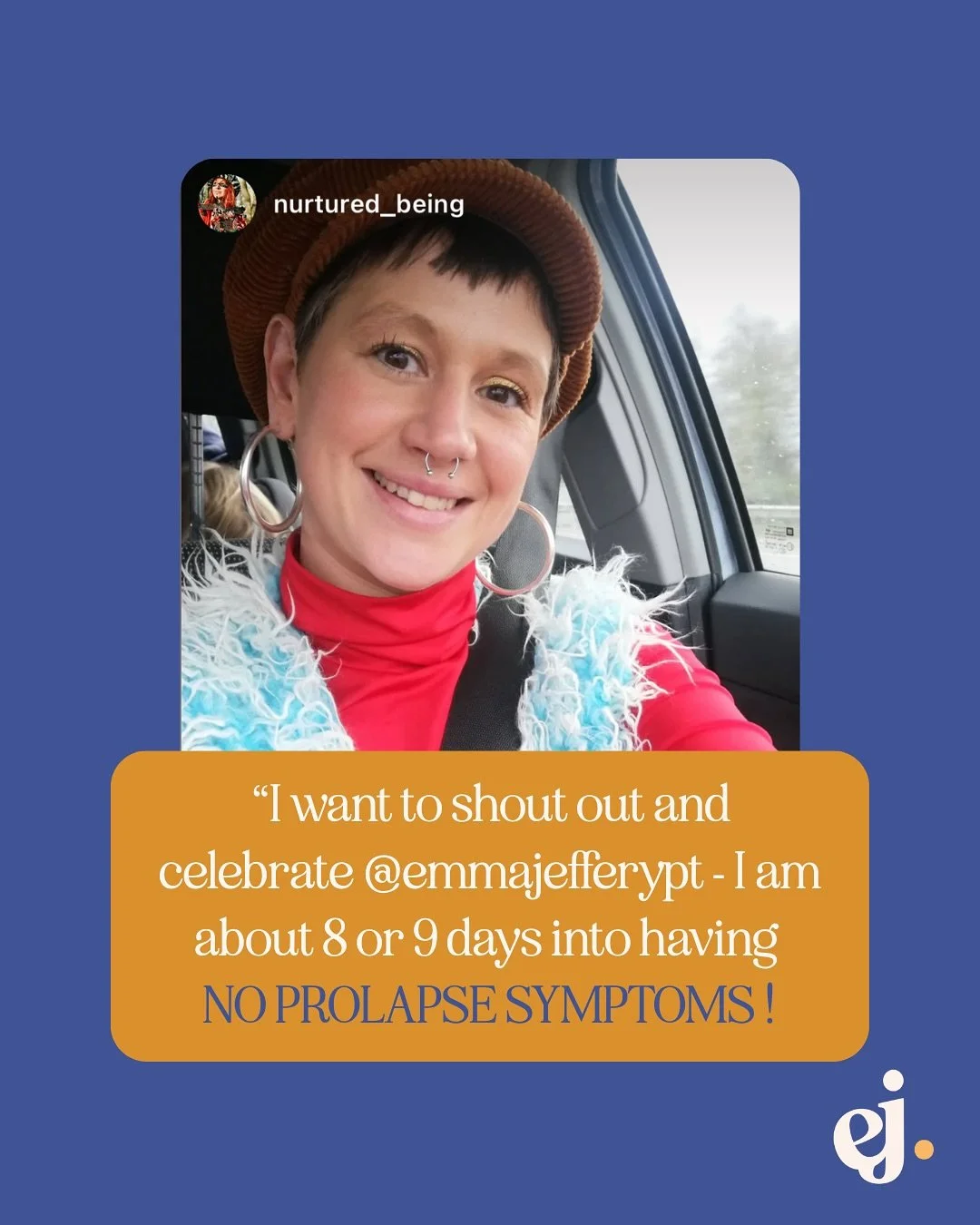Massive thanks to Sian
@nurtured_being for sharing her experience of working with me.

For many of us - prolapse is a taboo subject, but not on either of our accounts. We both talk about prolapse A LOT. To empower others and show the realities, and w