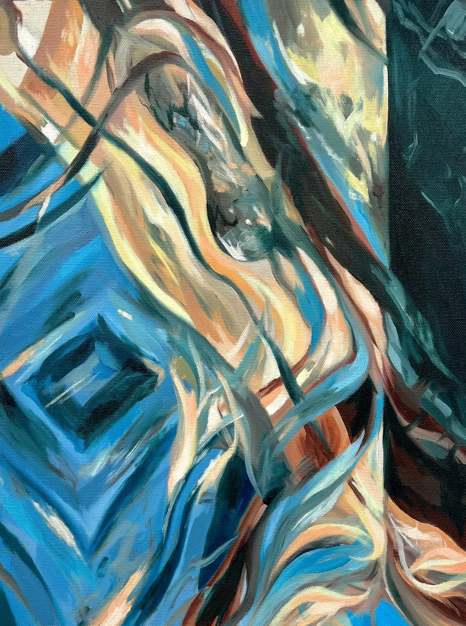 Crosswise, 2024. Oil paint on canvas - 40 x 30cm
