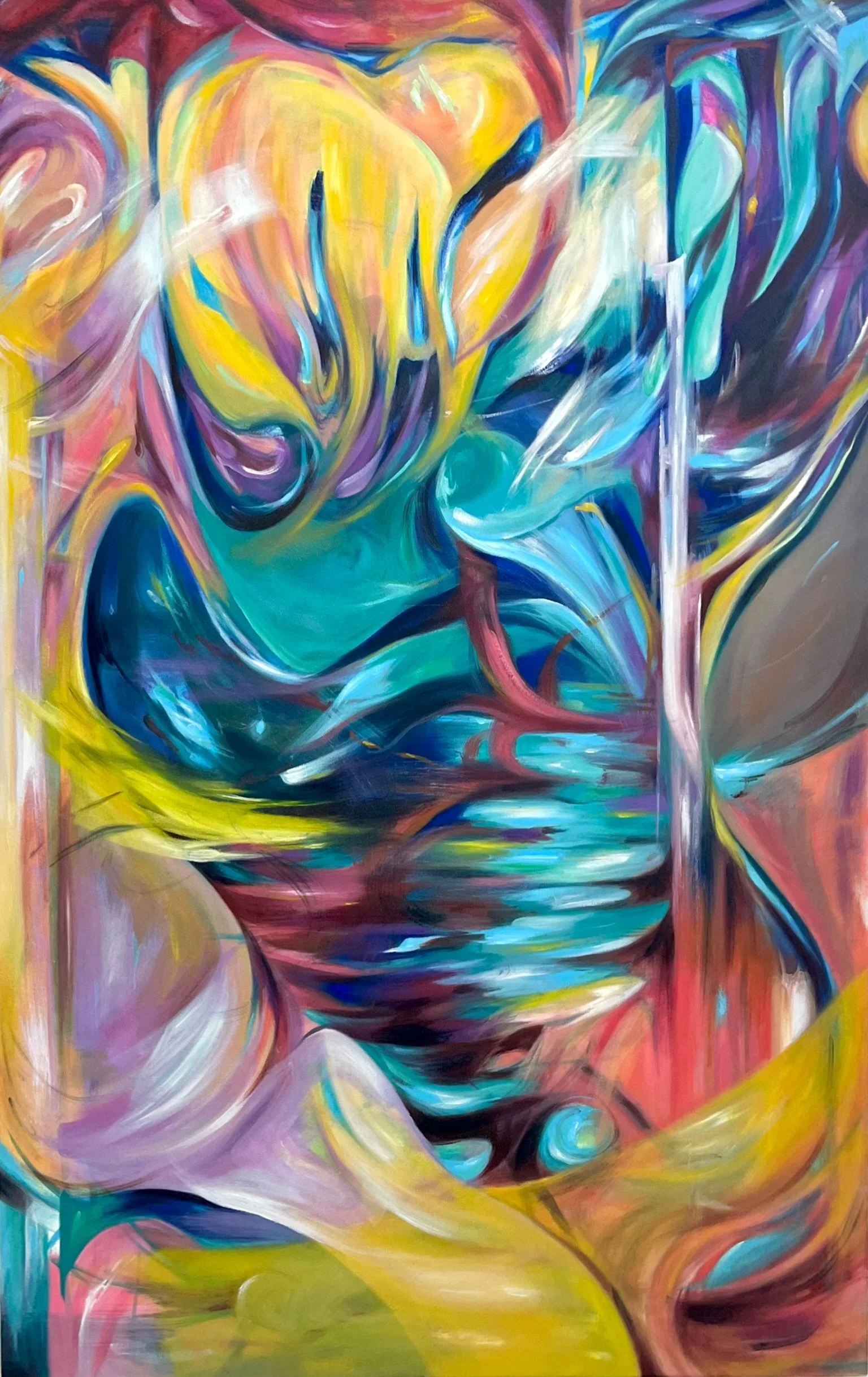 Cosmic Cliffs, 2025. Oil on canvas - 140 x 89cm