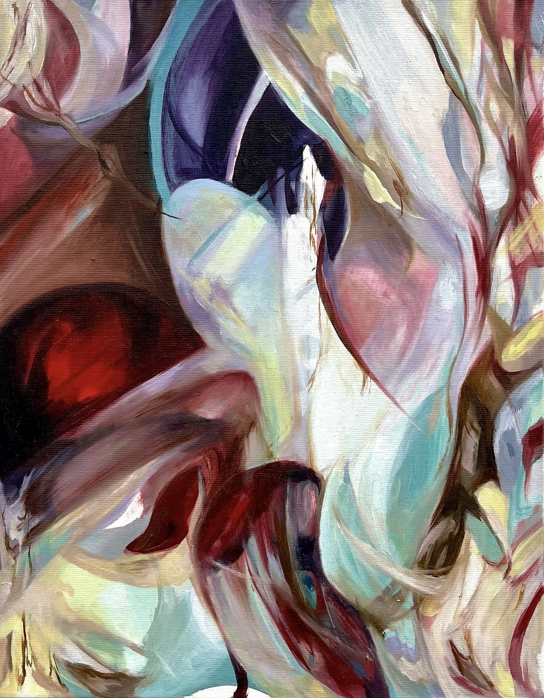 Ruby Forest, 2025. Oil on canvas - 40 x 30cm