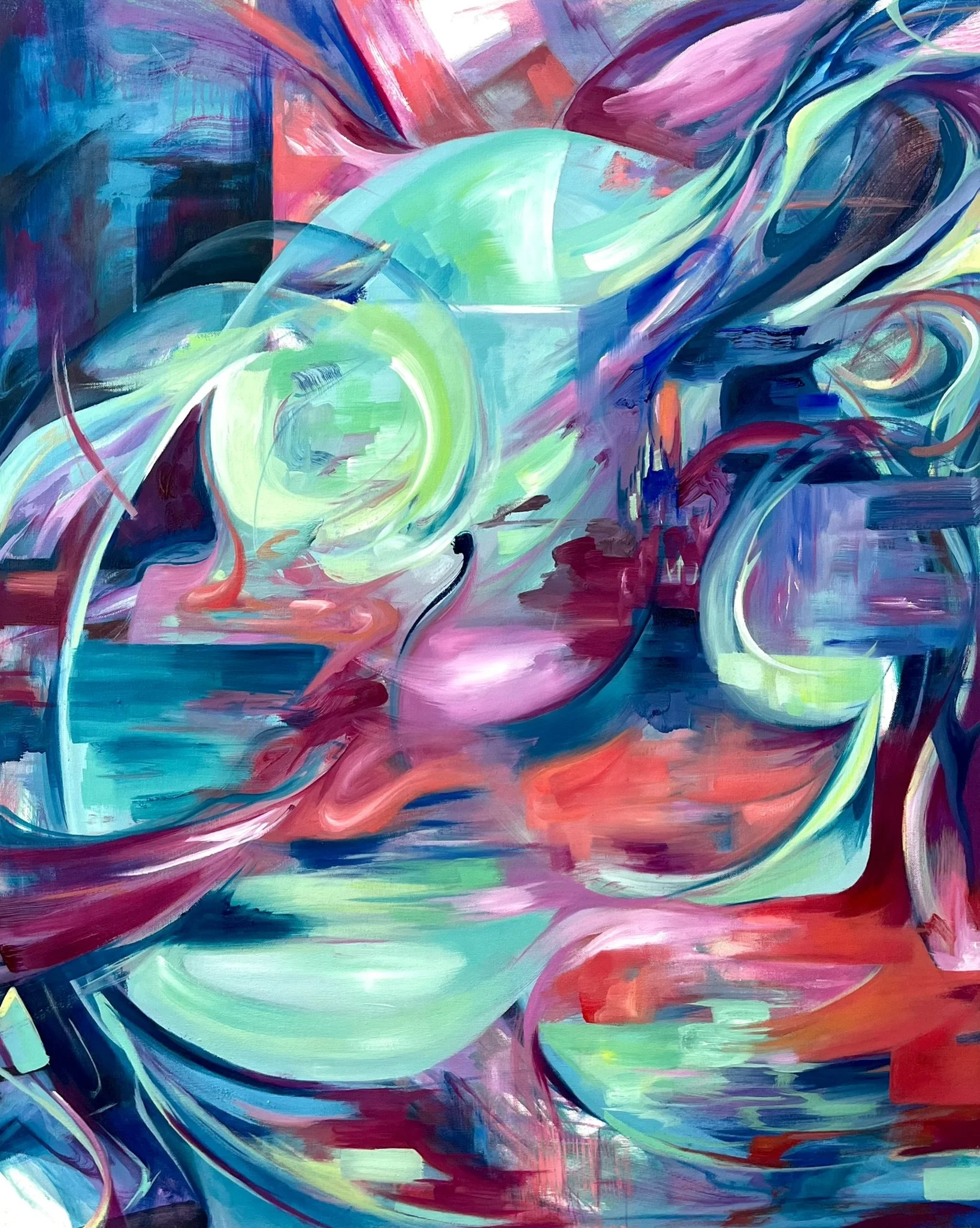 Artificial Flow, 2025. Oil paint on canvas - 90 x 70cm