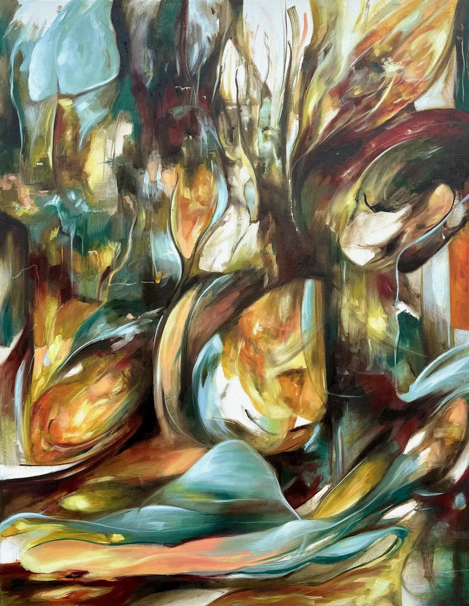 Deciduous Auburn, 2025. Oil on canvas - 90 x 70cm