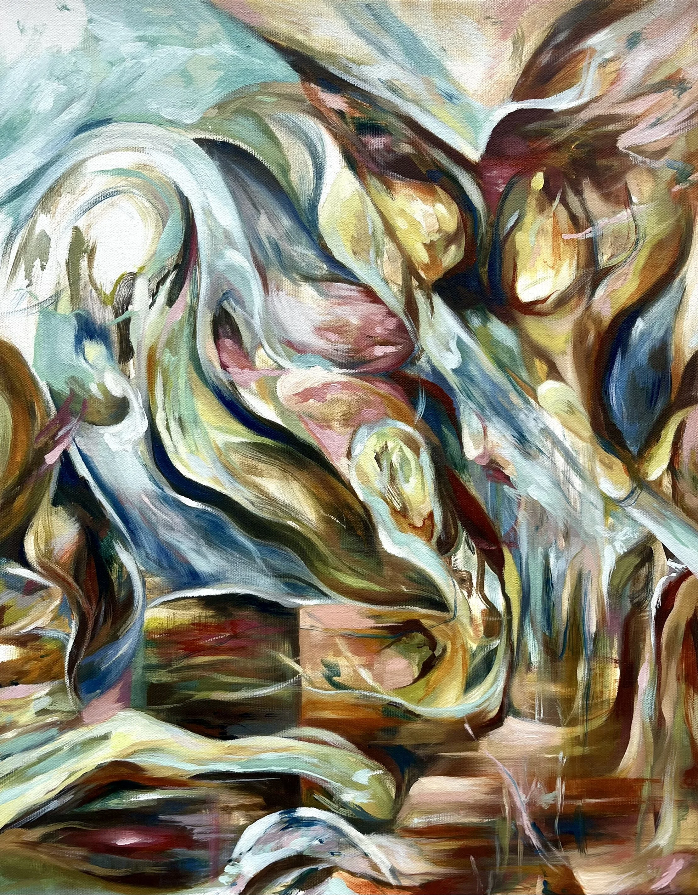 False Aurum, 2026. Oil on canvas - 40 x 30cm