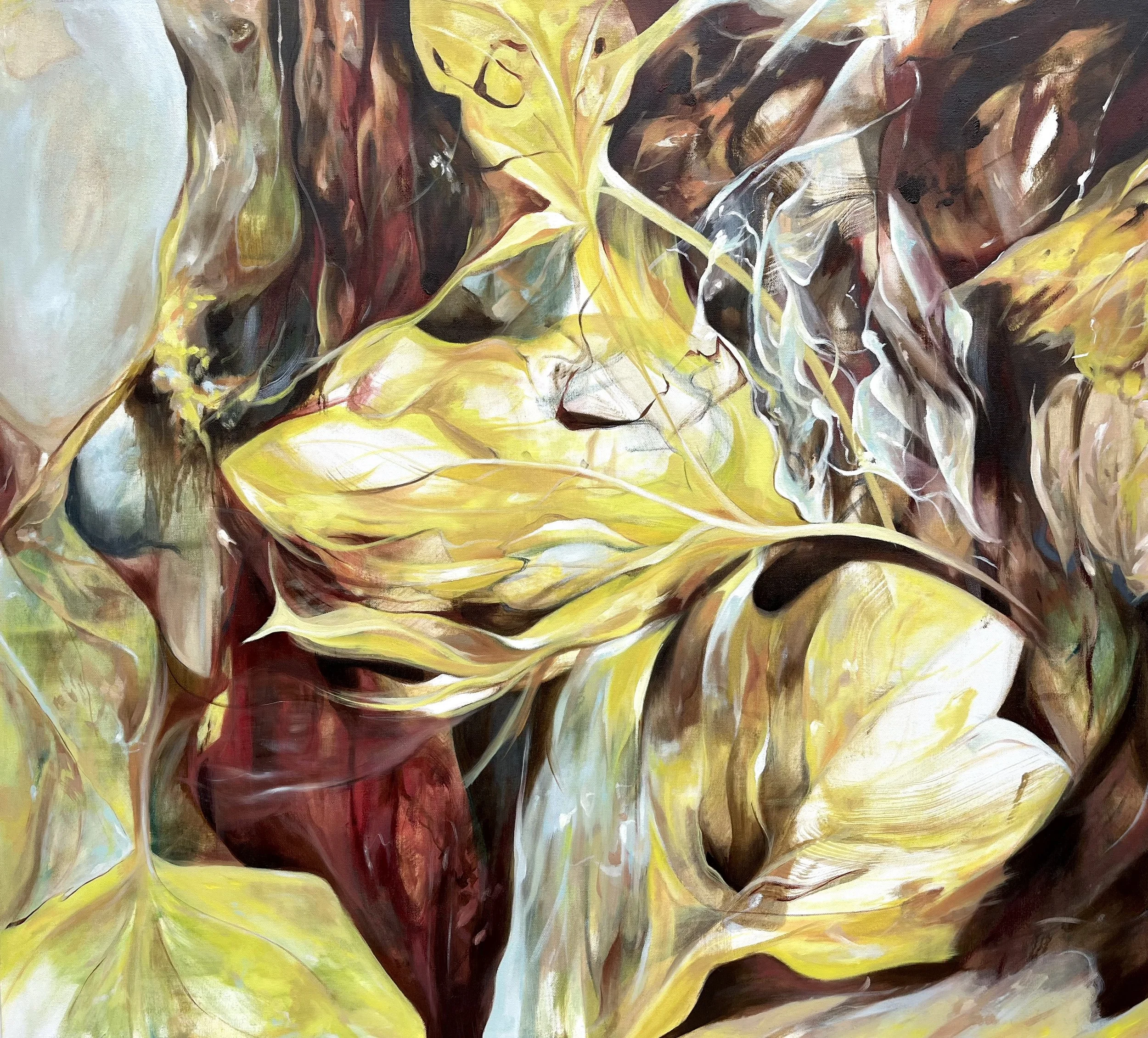 Luminous Fall, 2026. Oil on canvas - 100 x 90cm