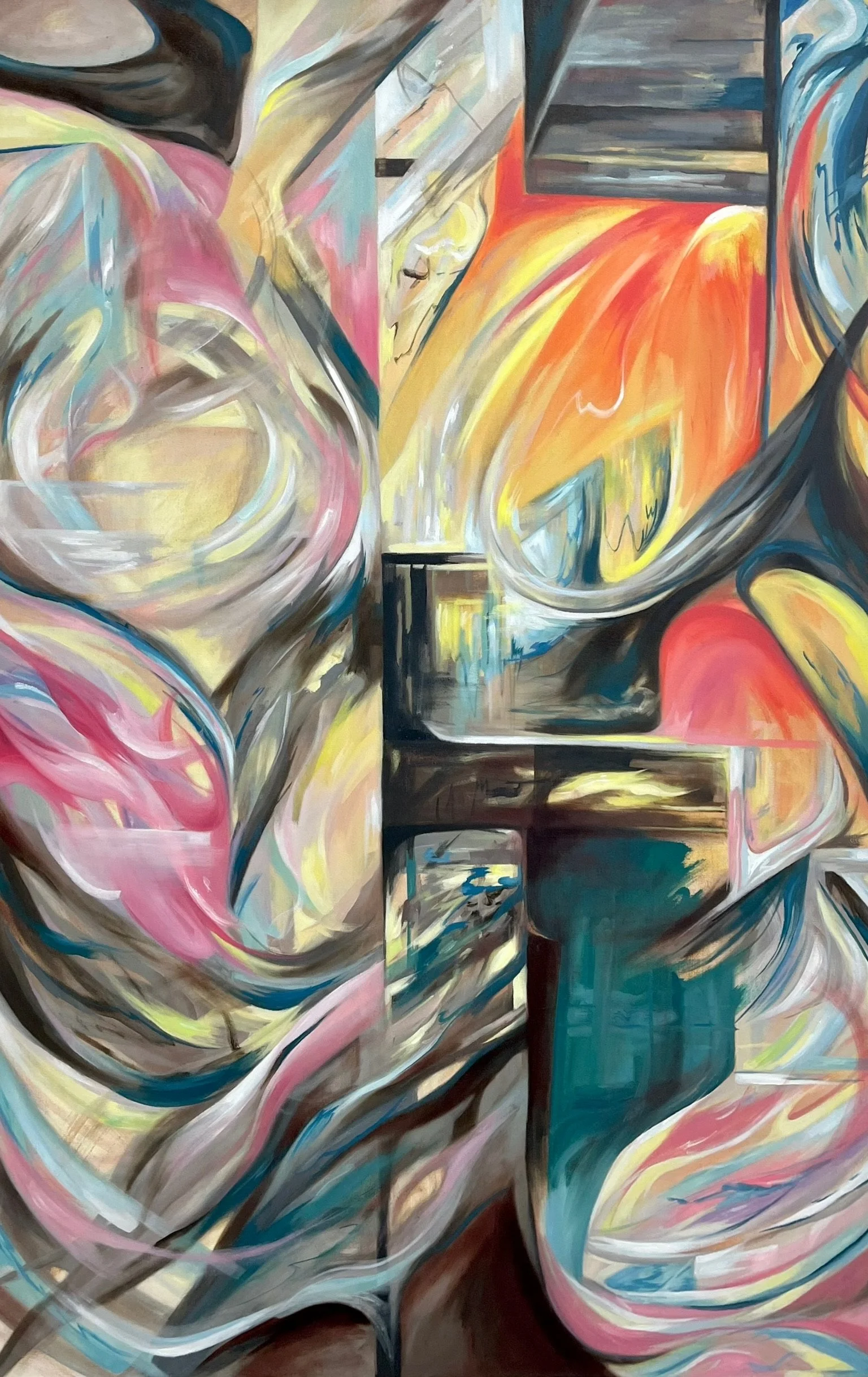 Rhythmic Skyline, 2025. Oil on canvas - 141 x 91cm