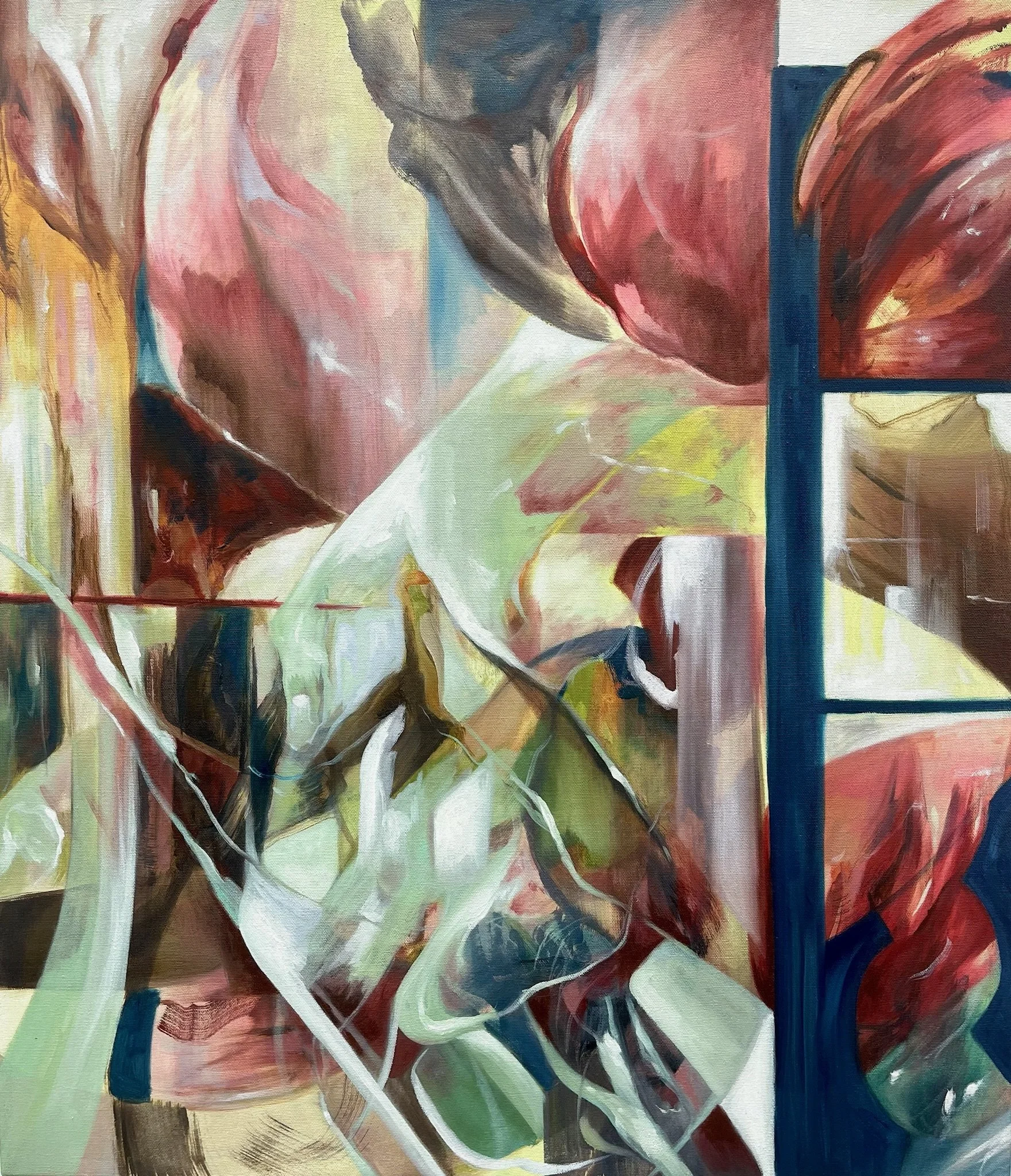 Mosaic Trails, 2025. Oil paint on canvas - 70 x 60cm