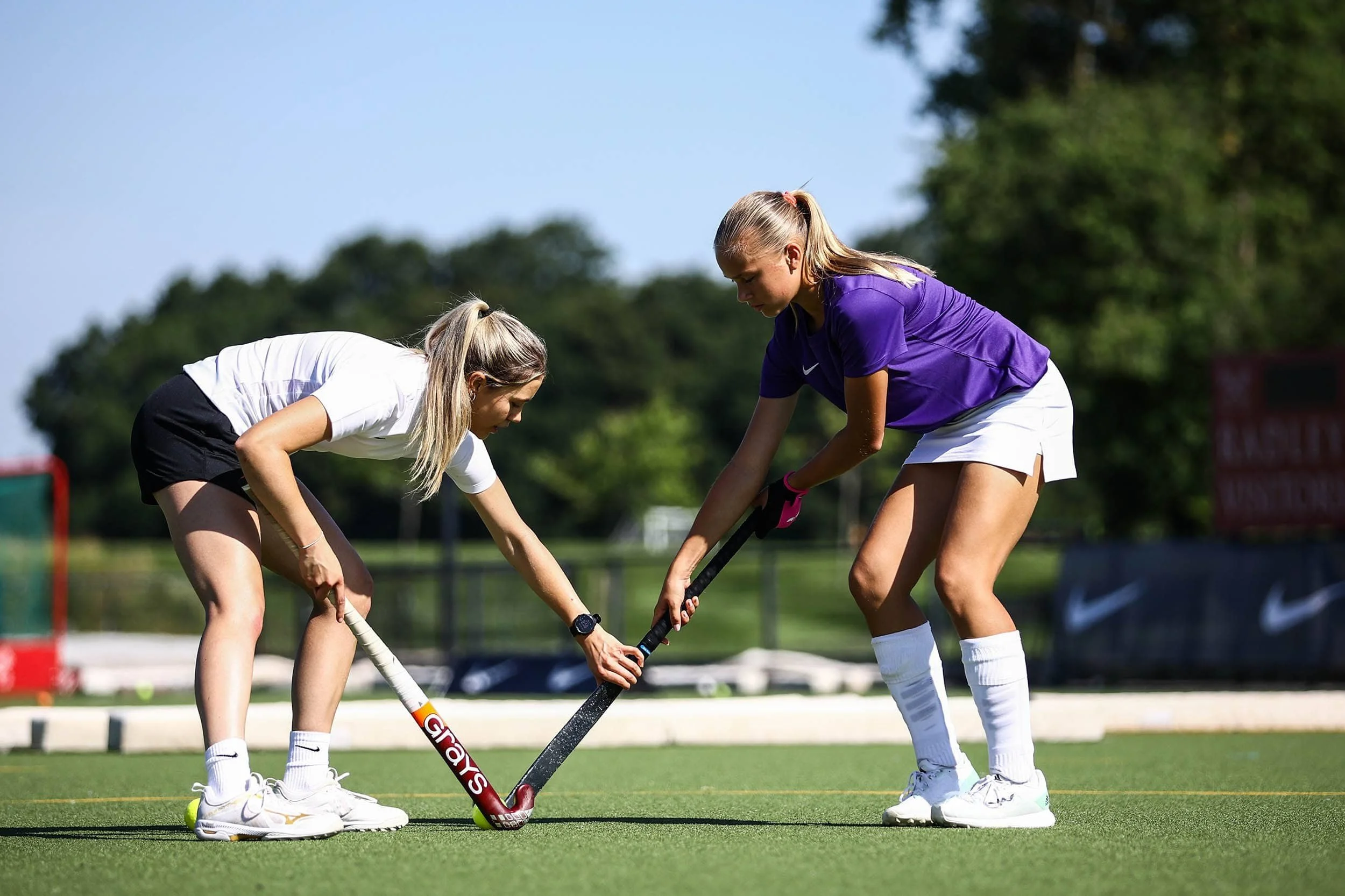 girl getting private hockey lesson