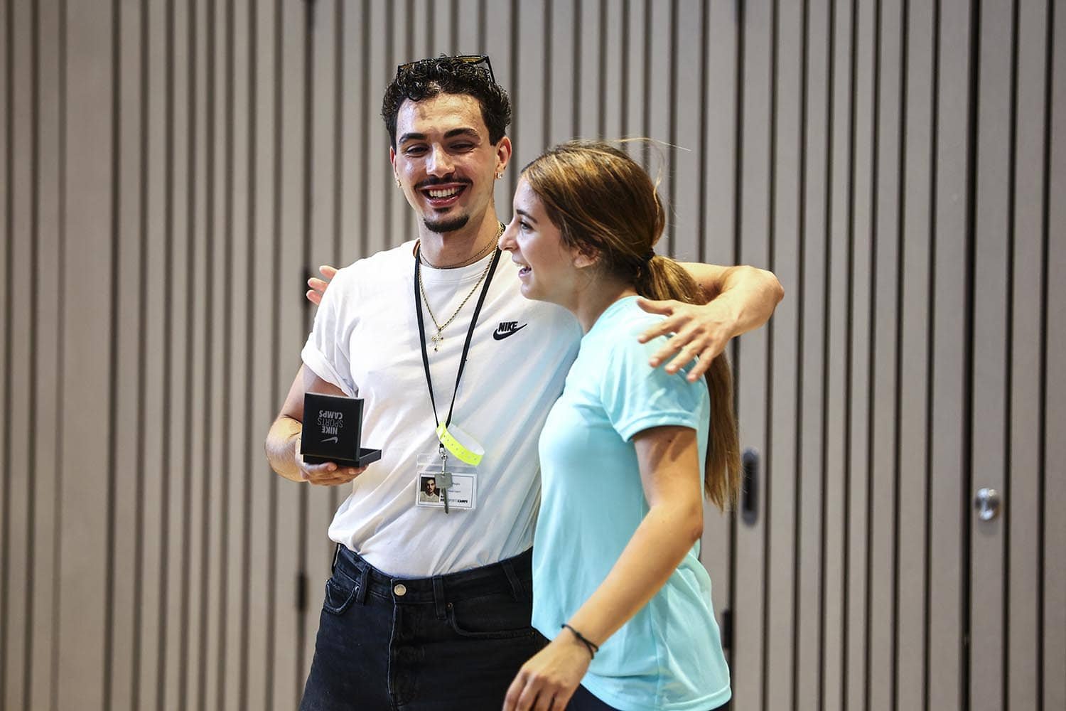 Dancer receiving award on camp