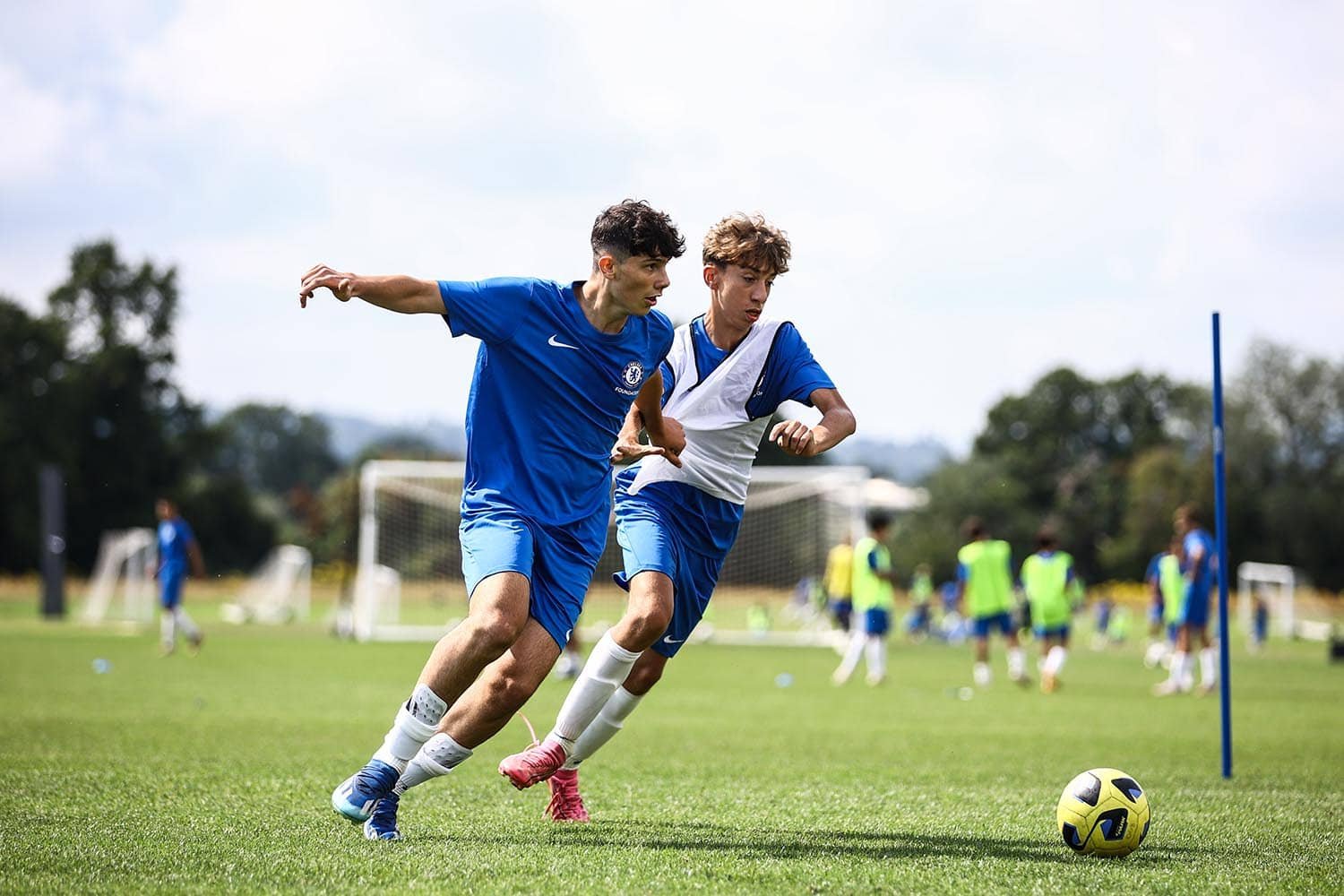 Fußballtraining am Morgen