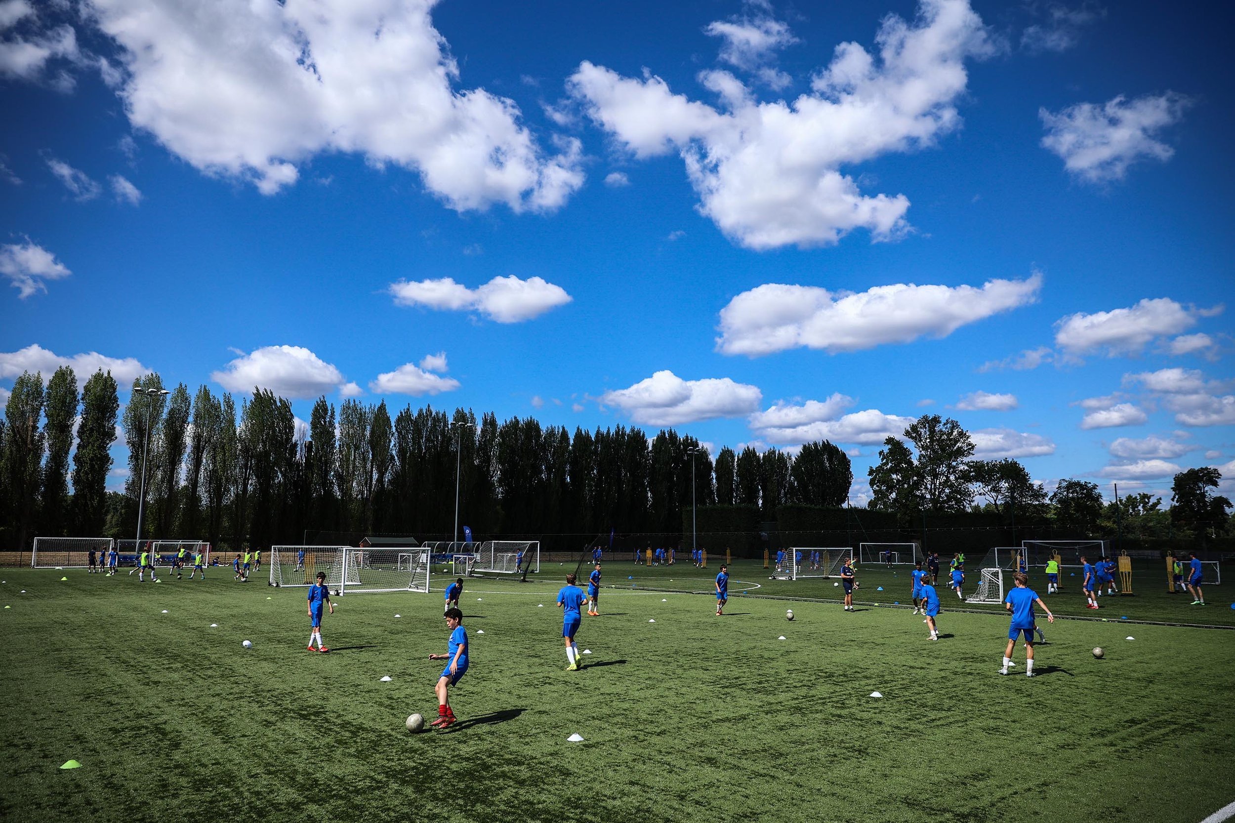 Chelsea FC campers at Cobham Training Centre for Talent ID Day