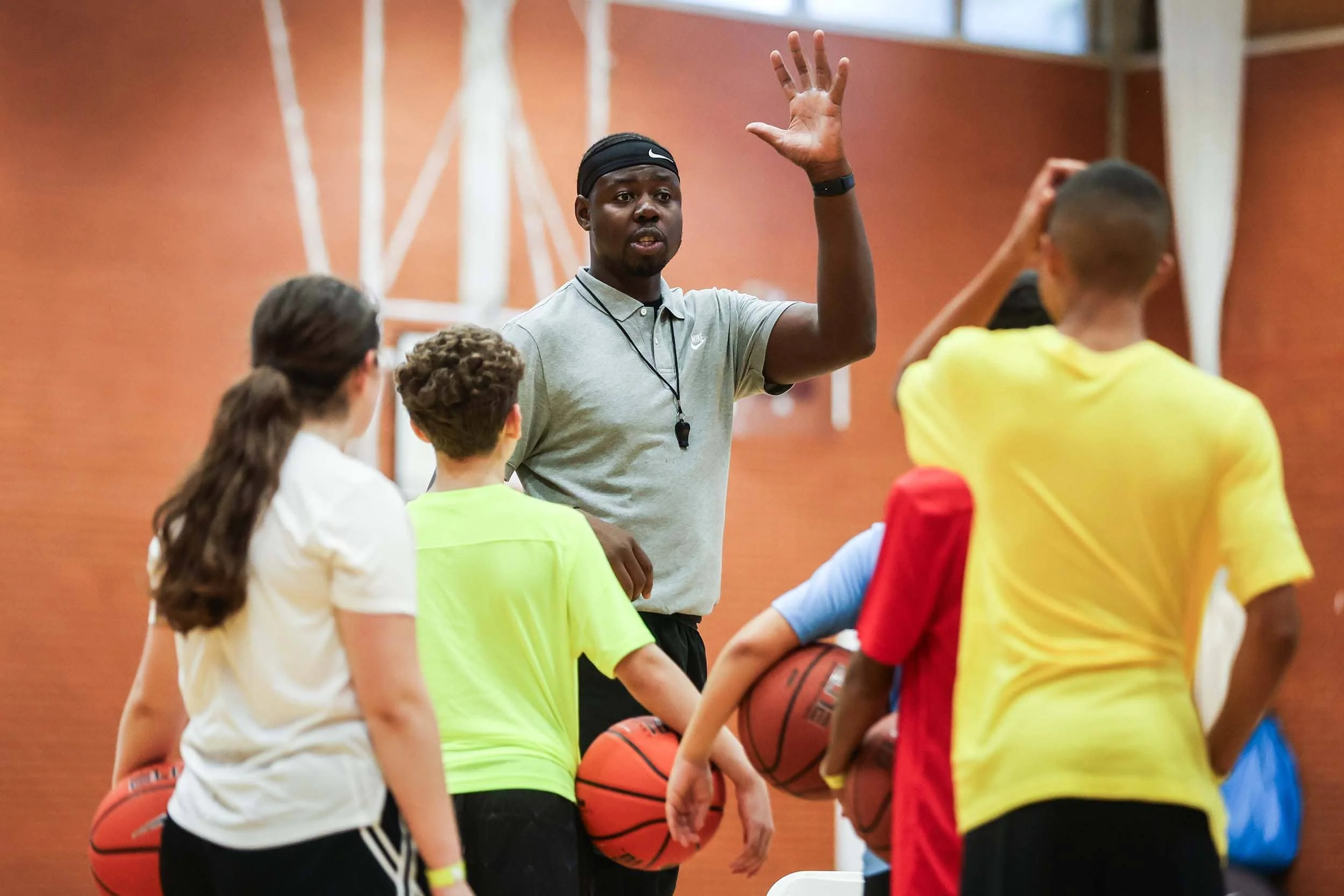 Eric Boateng coaching on camp