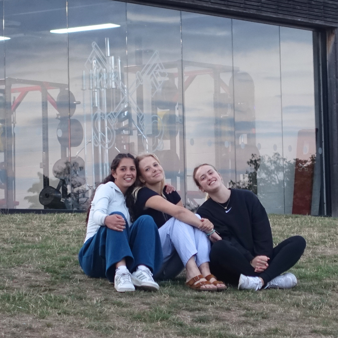 Campers relaxing at Radley College