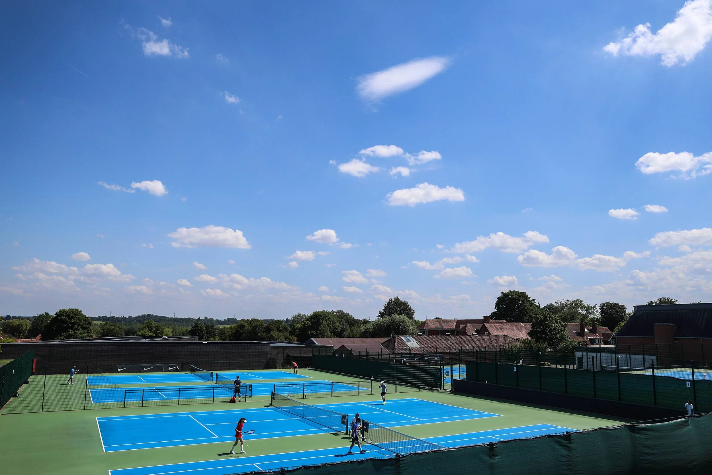 Tennis courts aerial Radley College