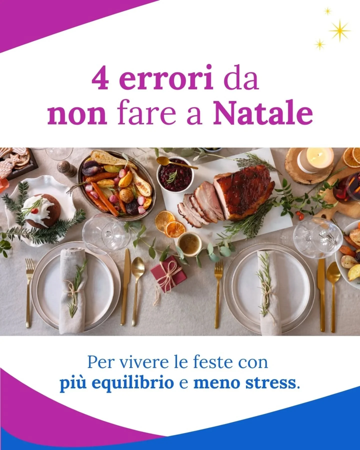 Durante le feste il contesto cambia: pi&ugrave; convivialit&agrave;, pi&ugrave; stimoli, meno routine. Questo rende alcuni comportamenti pi&ugrave; frequenti e comprensibili, ma non sempre favorevoli all&rsquo;equilibrio.

1️⃣ Saltare i pasti per com